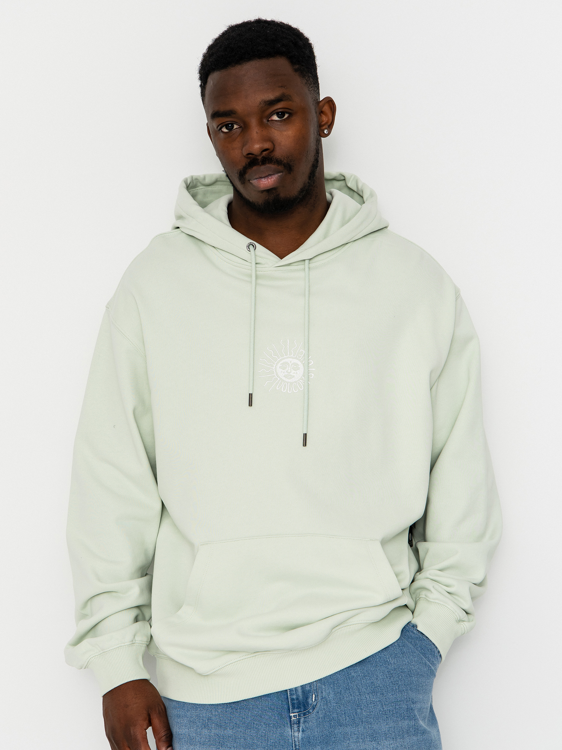 Суитшърт с качулка Volcom Handerry HD (pale aqua)