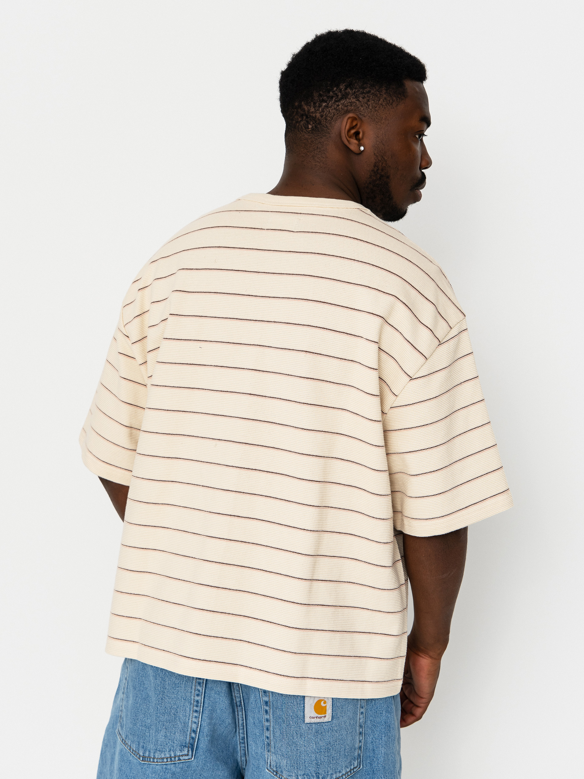Тениска Brixton Shield Pique Boxy Knit (whitecap/sea foam/pinecone bro)