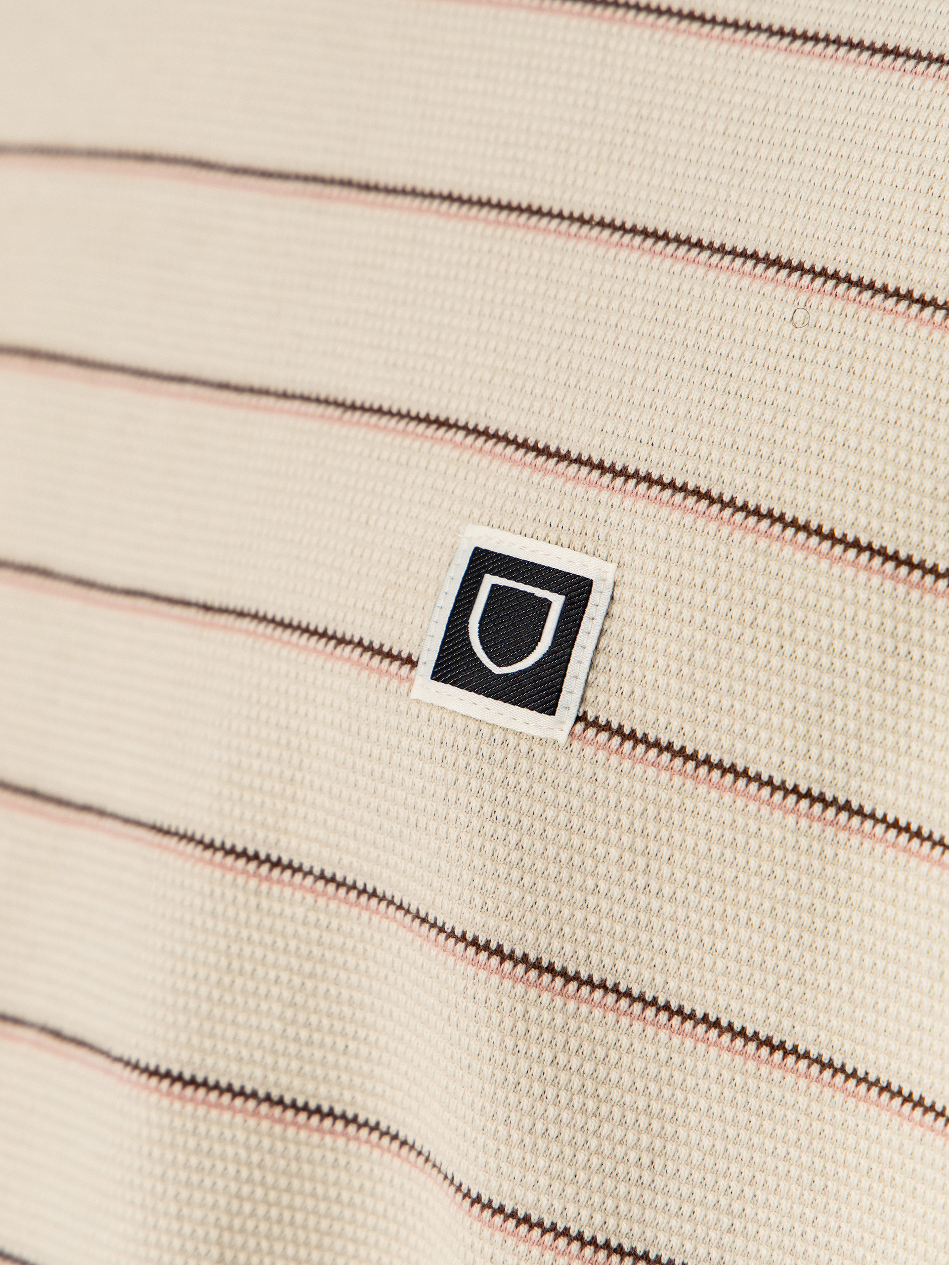 Тениска Brixton Shield Pique Boxy Knit (whitecap/sea foam/pinecone bro)