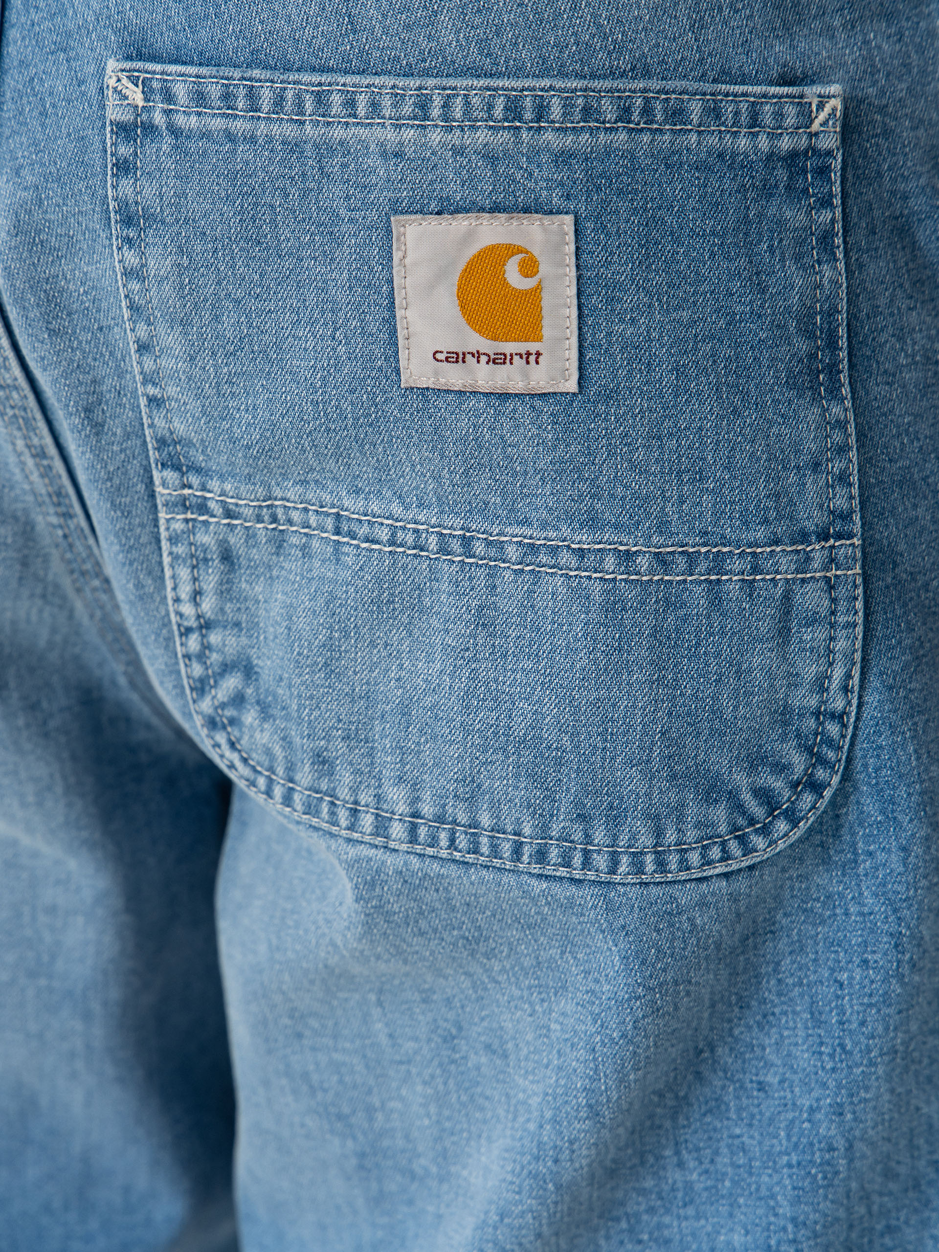 Къси панталони Carhartt WIP Simple (blue light true washed)
