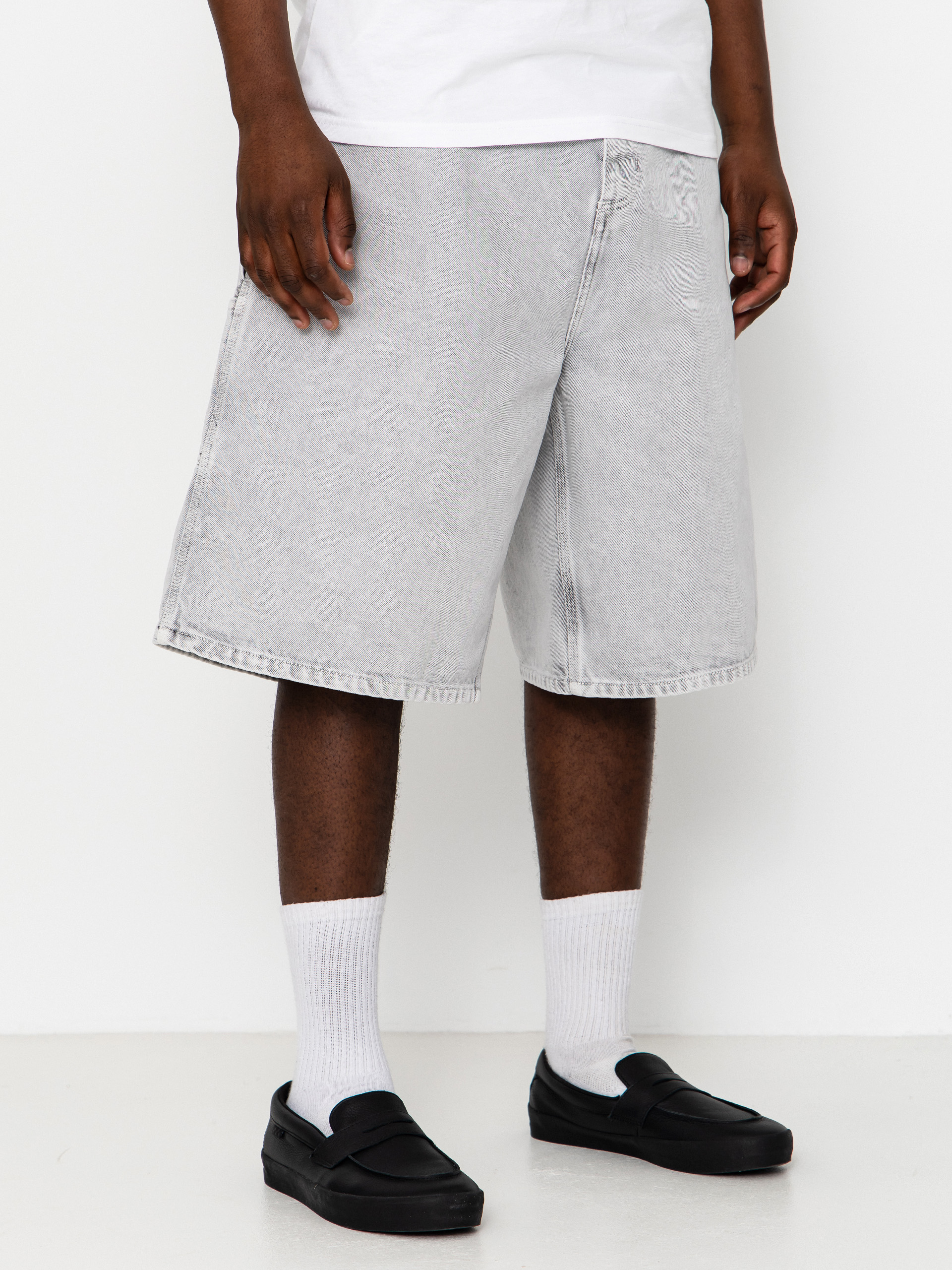 Къси панталони Carhartt WIP OG Single Knee (black chalk wash)