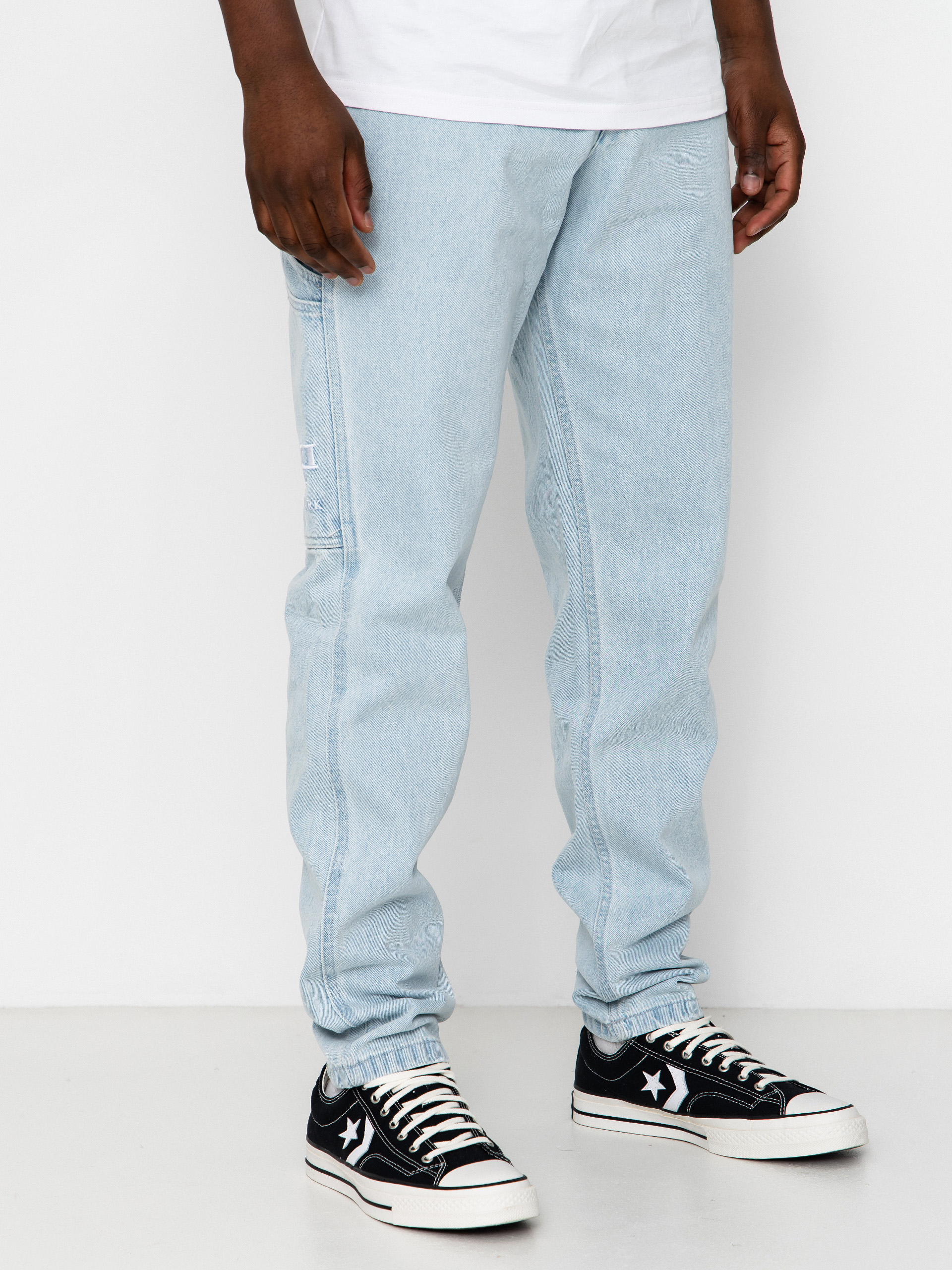 Панталони Karl Kani Retro Tapered Workwear Denim (bleached blue)