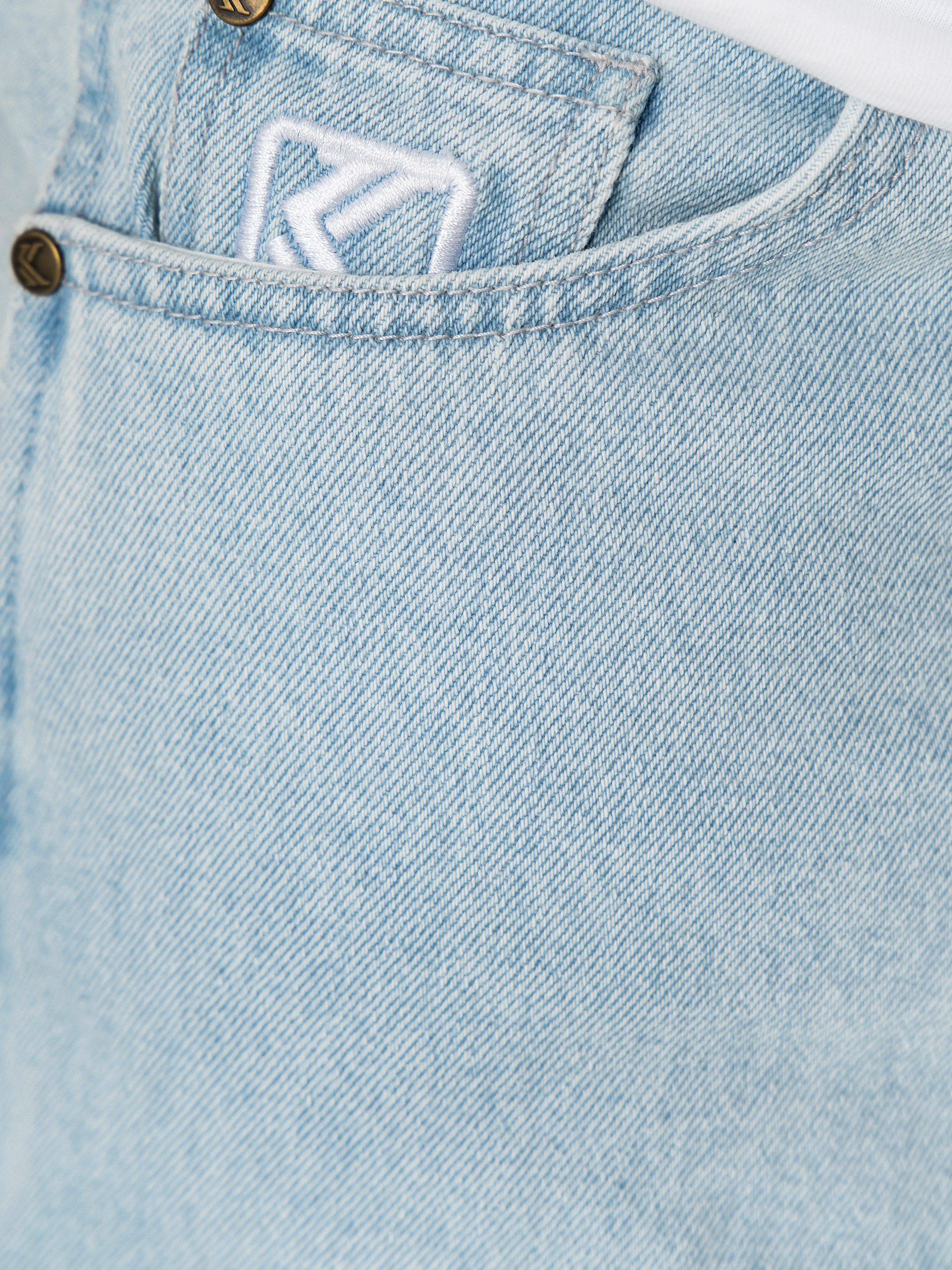 Панталони Karl Kani Retro Tapered Workwear Denim (bleached blue)