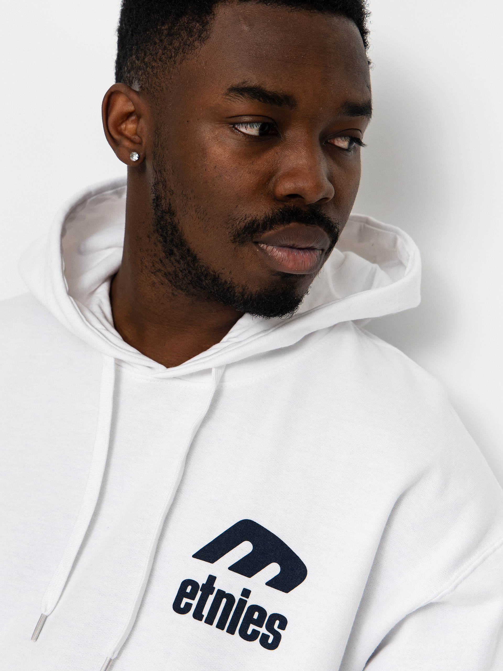 Суитшърт с качулка Etnies Icon E HD (white/navy)