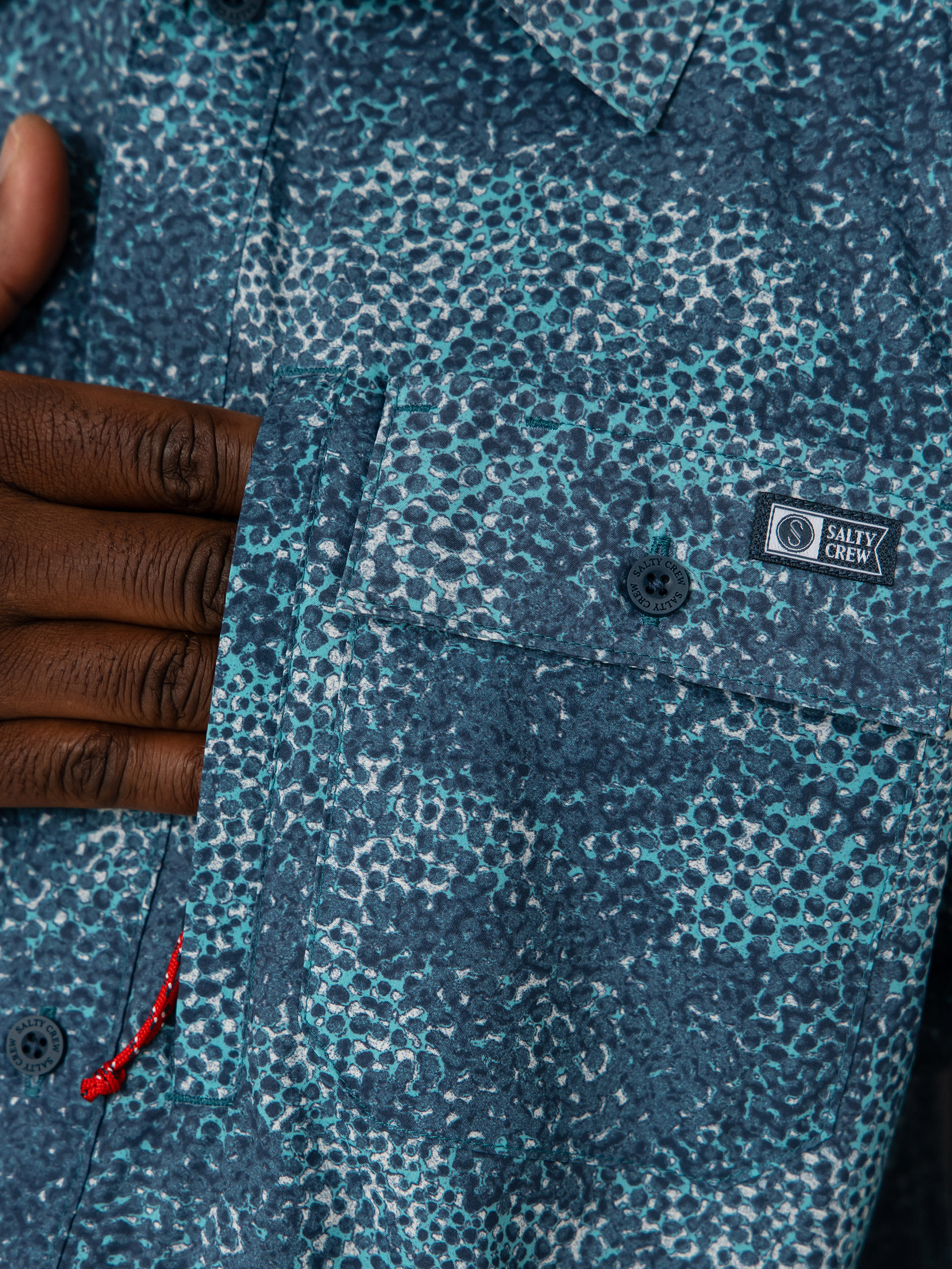 Риза Salty Crew Flagship Uv Button Up (dark navy)