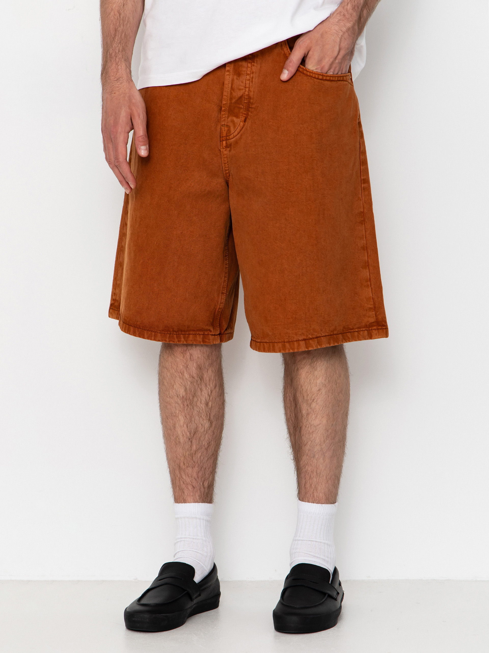 Къси панталони Vans Lx Check 5 Baggy Denim (glazed ginger)