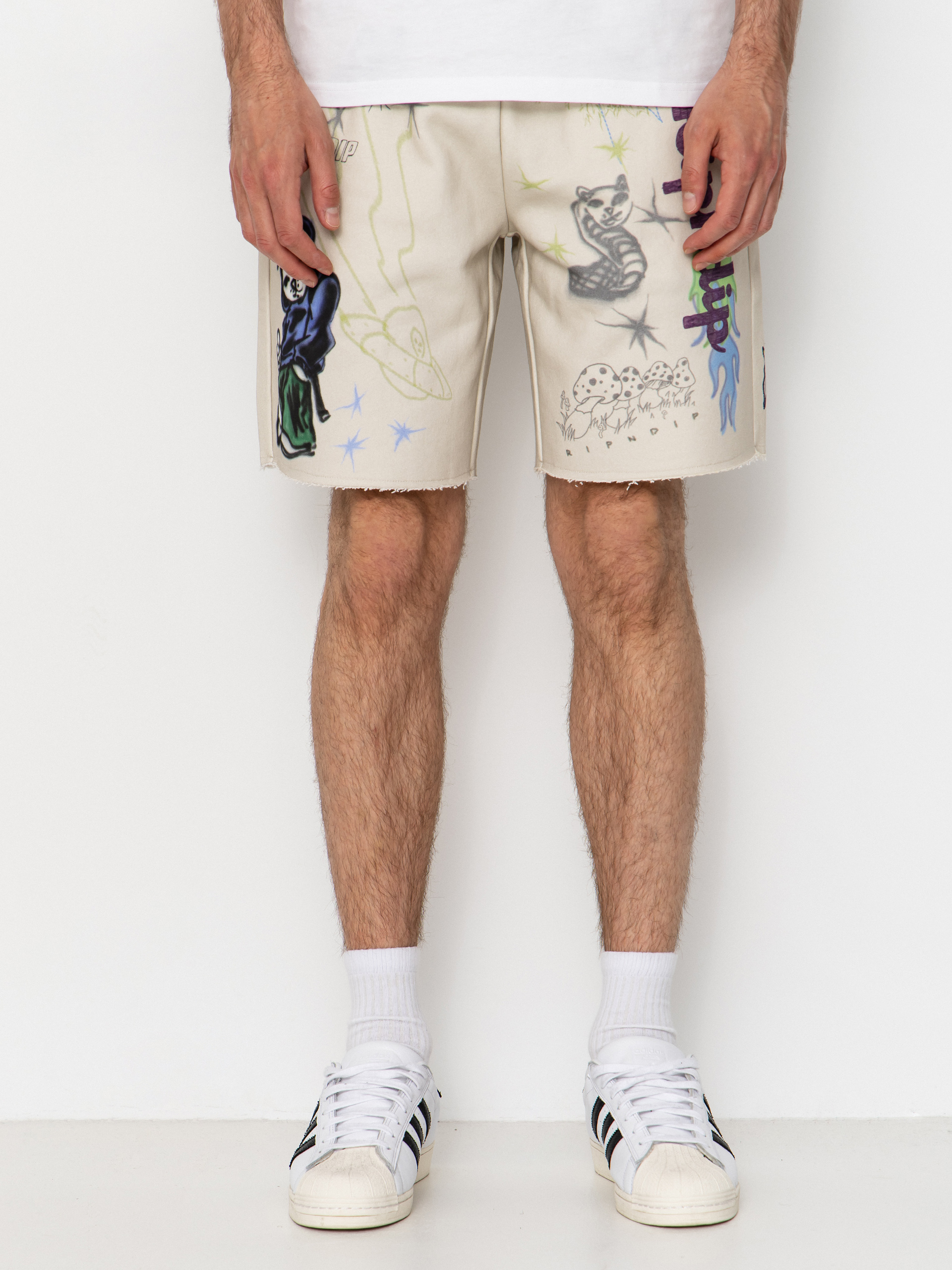 Къси панталони RipNDip Goosebumps Raw Edge