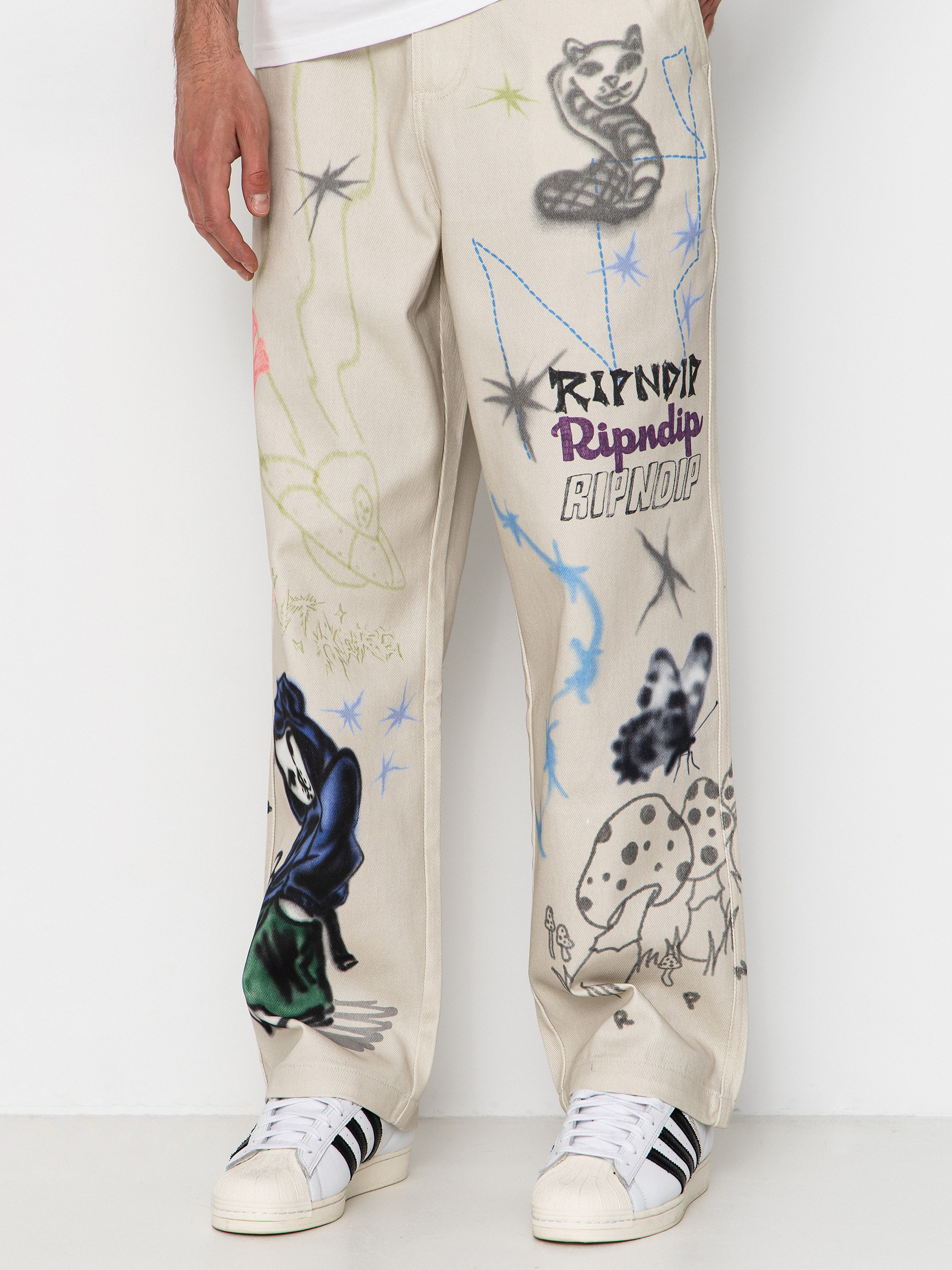 Панталони RipNDip Goosebumps Wide Fit (bone)