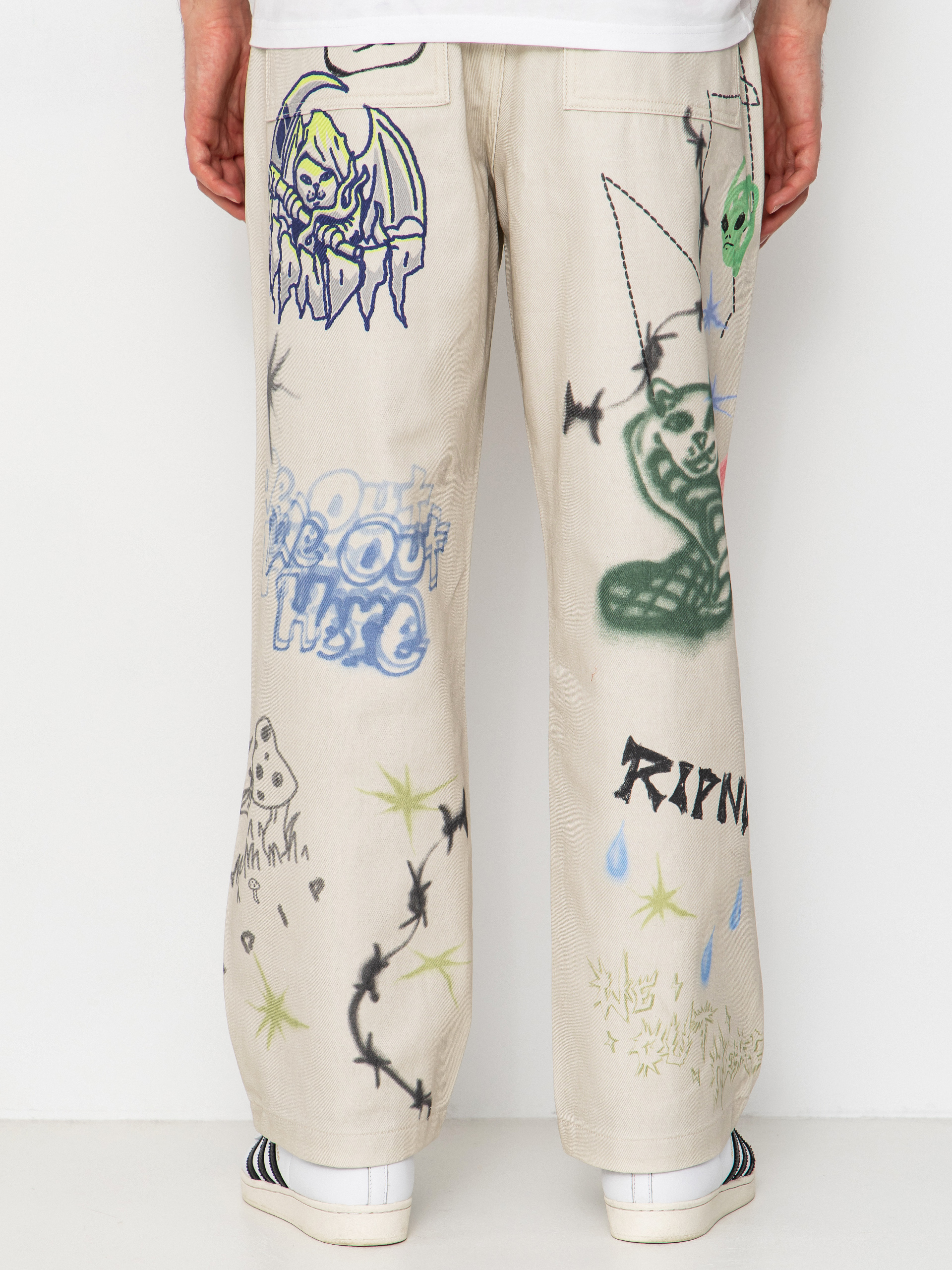 Панталони RipNDip Goosebumps Wide Fit (bone)