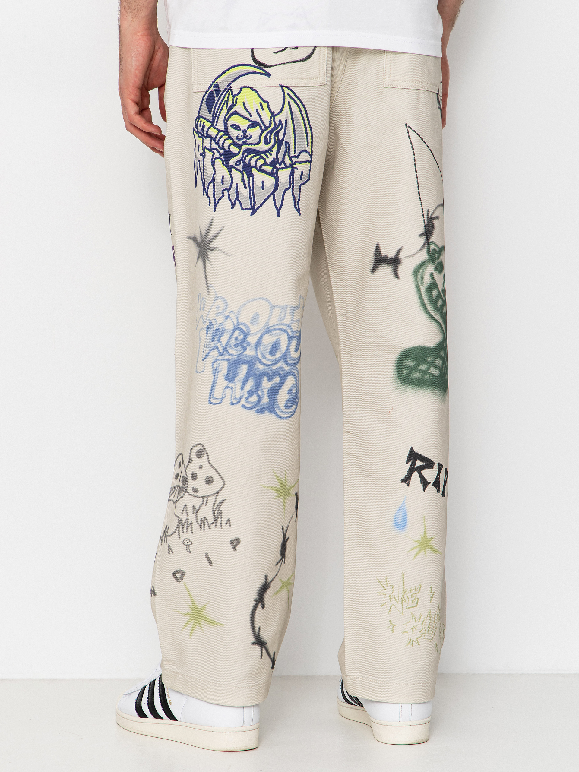 Панталони RipNDip Goosebumps Wide Fit (bone)