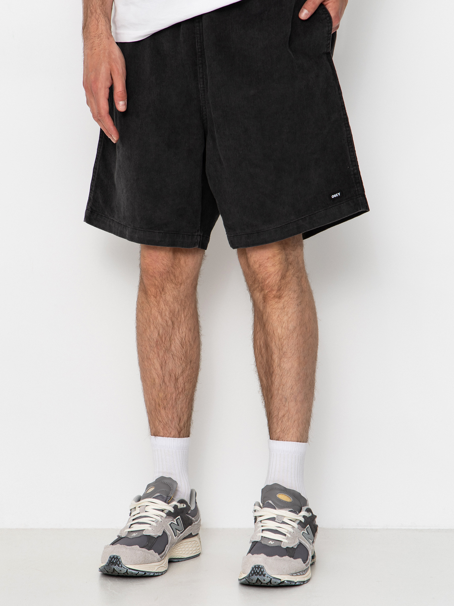Къси панталони OBEY Horizon (black faded wash)