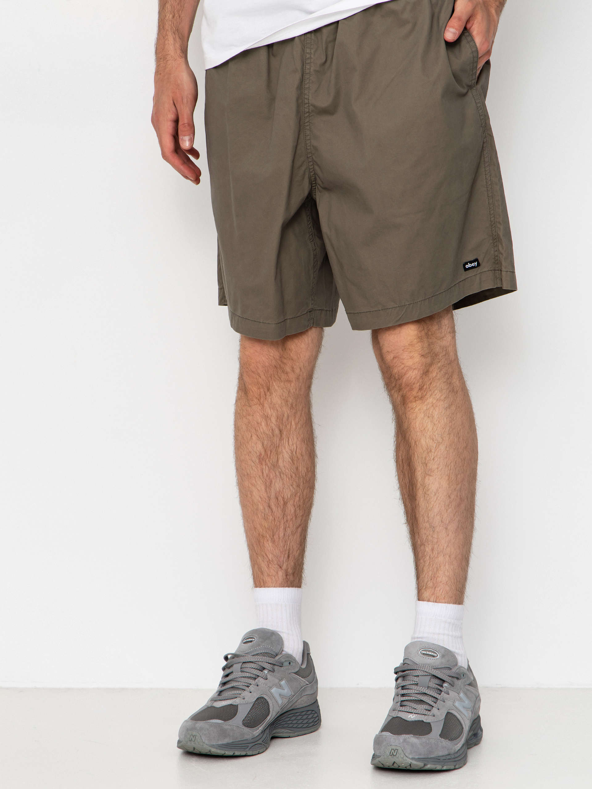 Къси панталони OBEY Easy Trail (smokey olive faded wash)