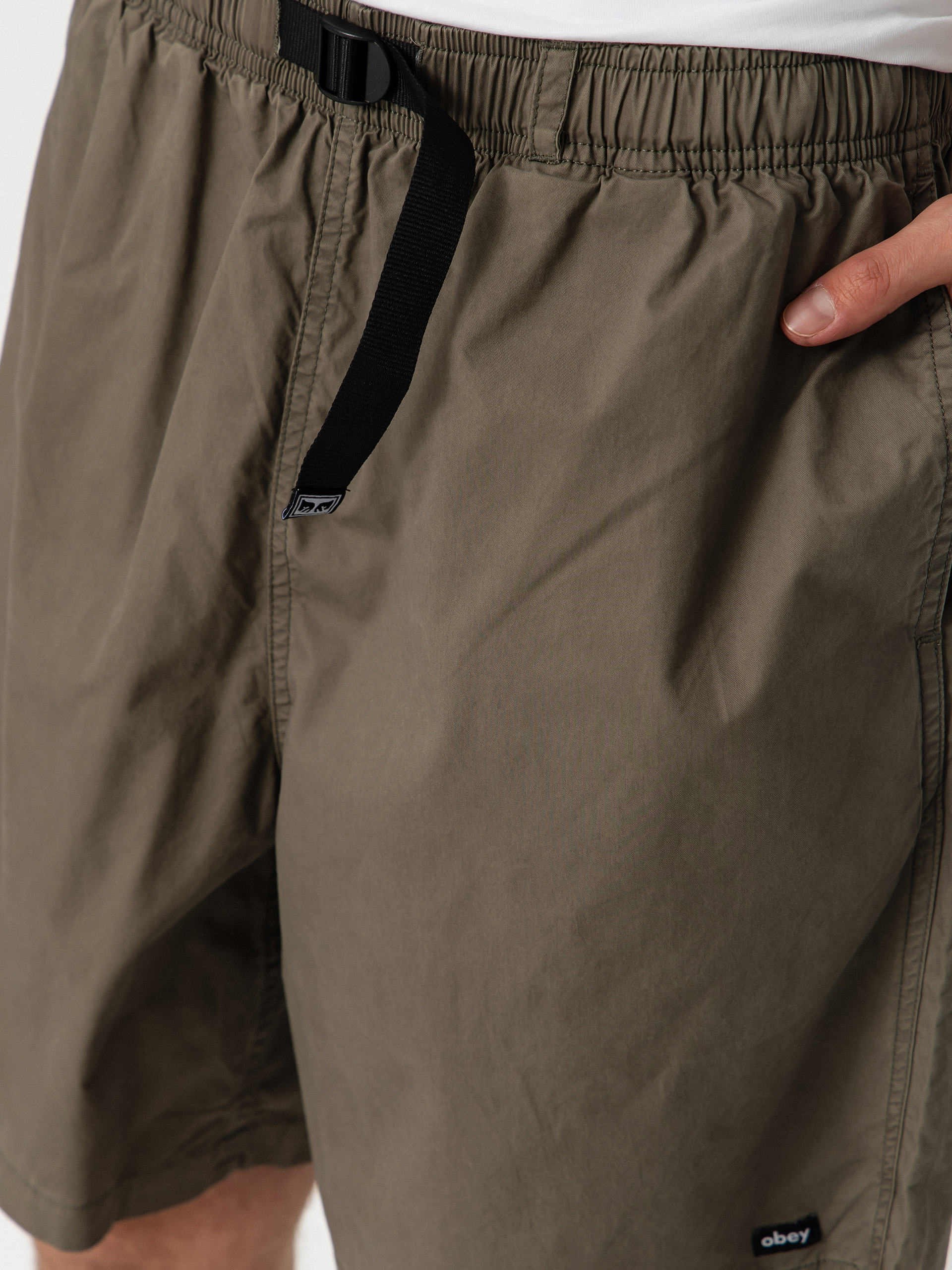 Къси панталони OBEY Easy Trail (smokey olive faded wash)