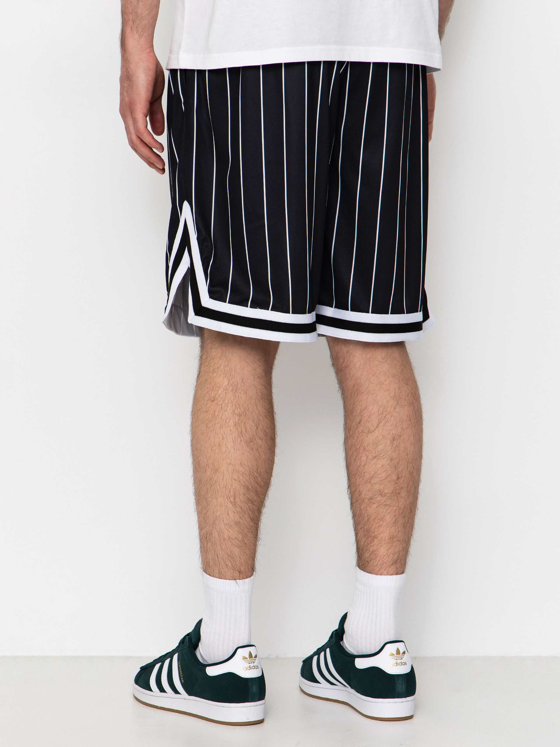 Къси панталони Karl Kani Small Signature Pinstripe Mesh (black/white)
