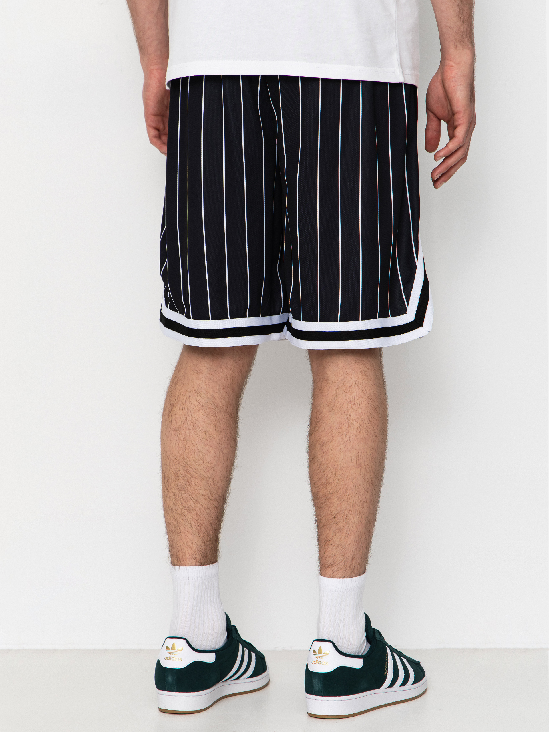 Къси панталони Karl Kani Small Signature Pinstripe Mesh (black/white)