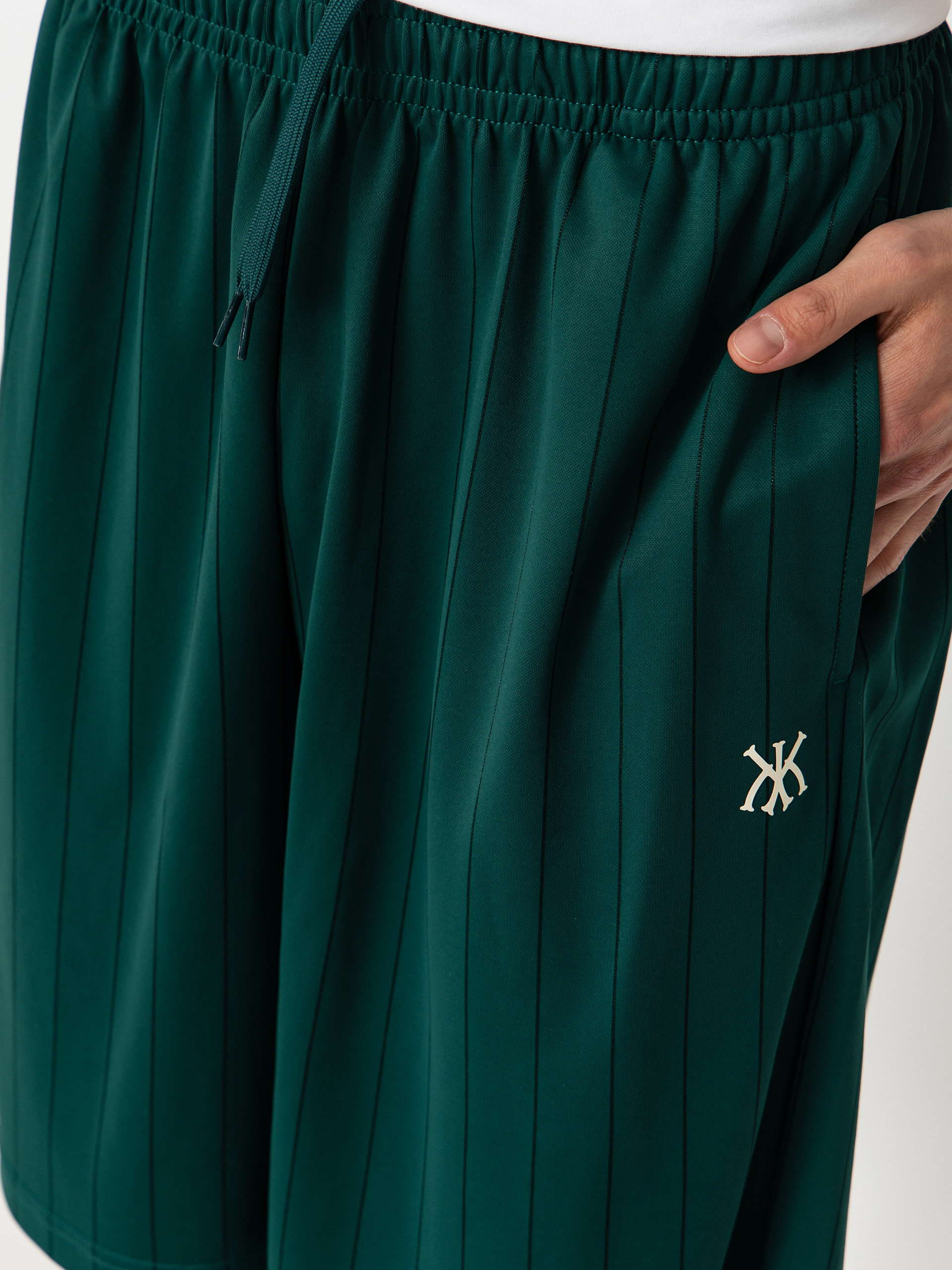 Къси панталони Karl Kani Insignia Shadow Pinstripe Soccer (green)