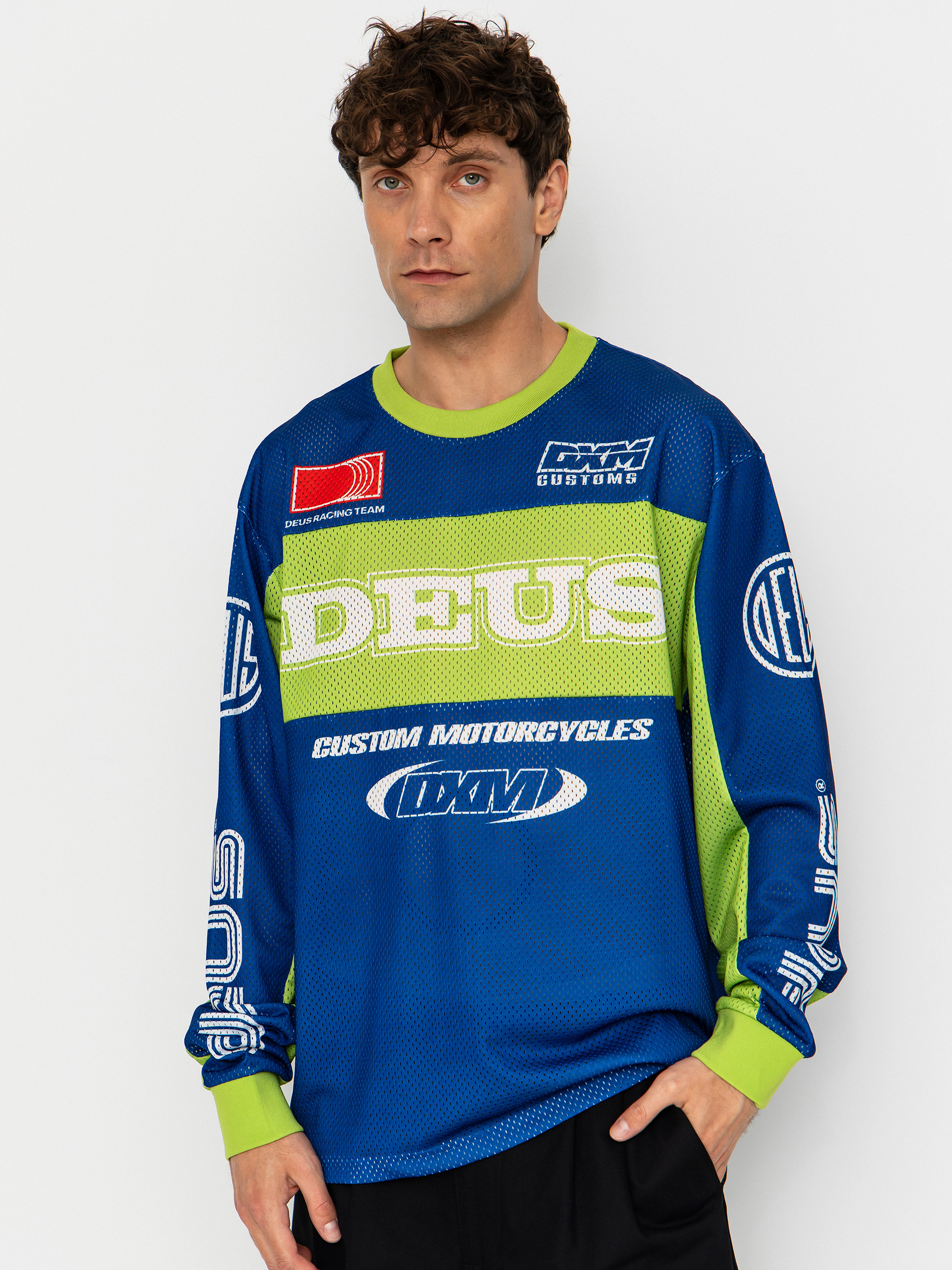 Блуза Deus Ex Machina Step Out Moto Jersey (blue)