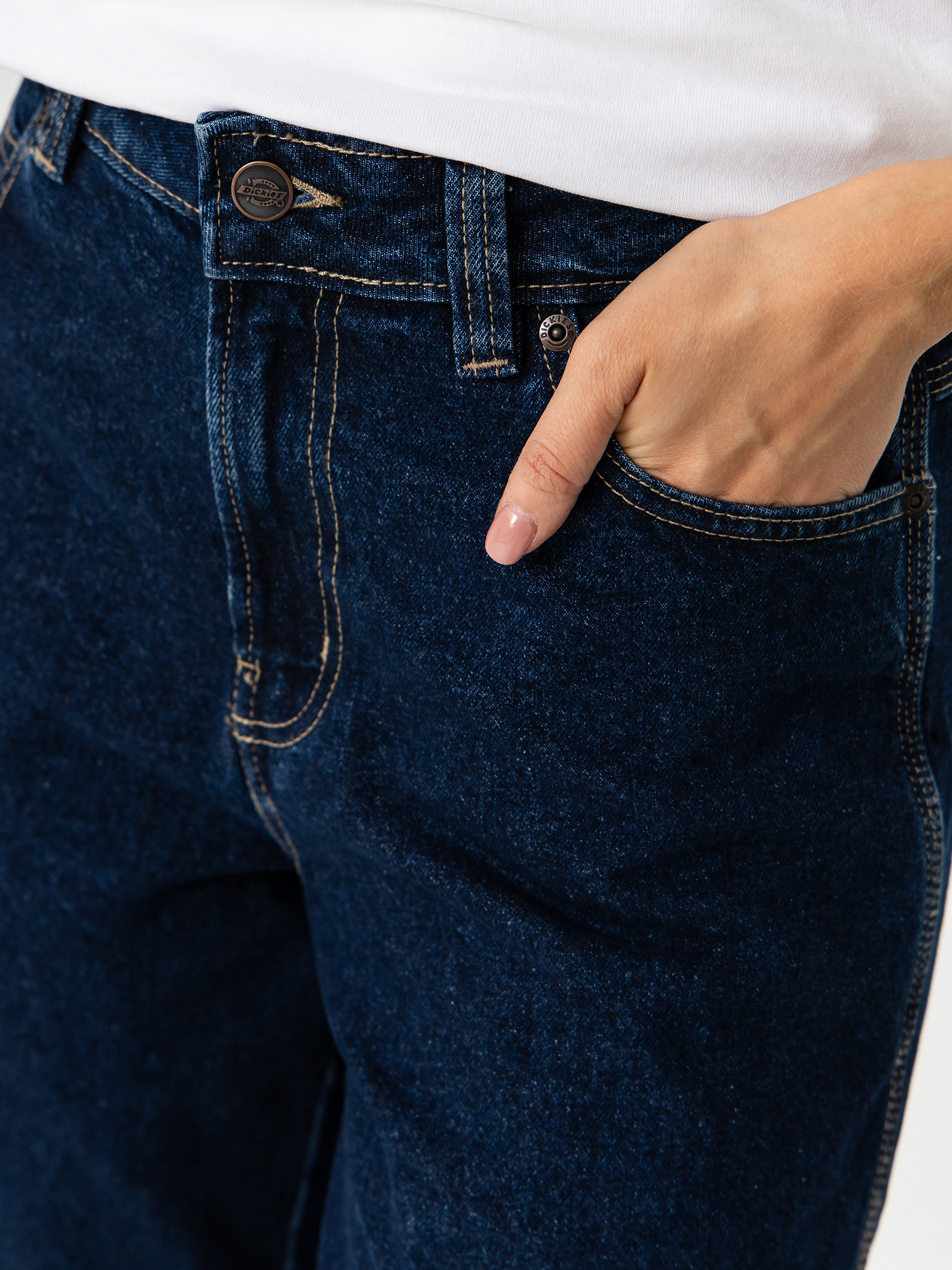 Къси панталони Dickies 957 13 Inch Denim Wmn (dark indigo)