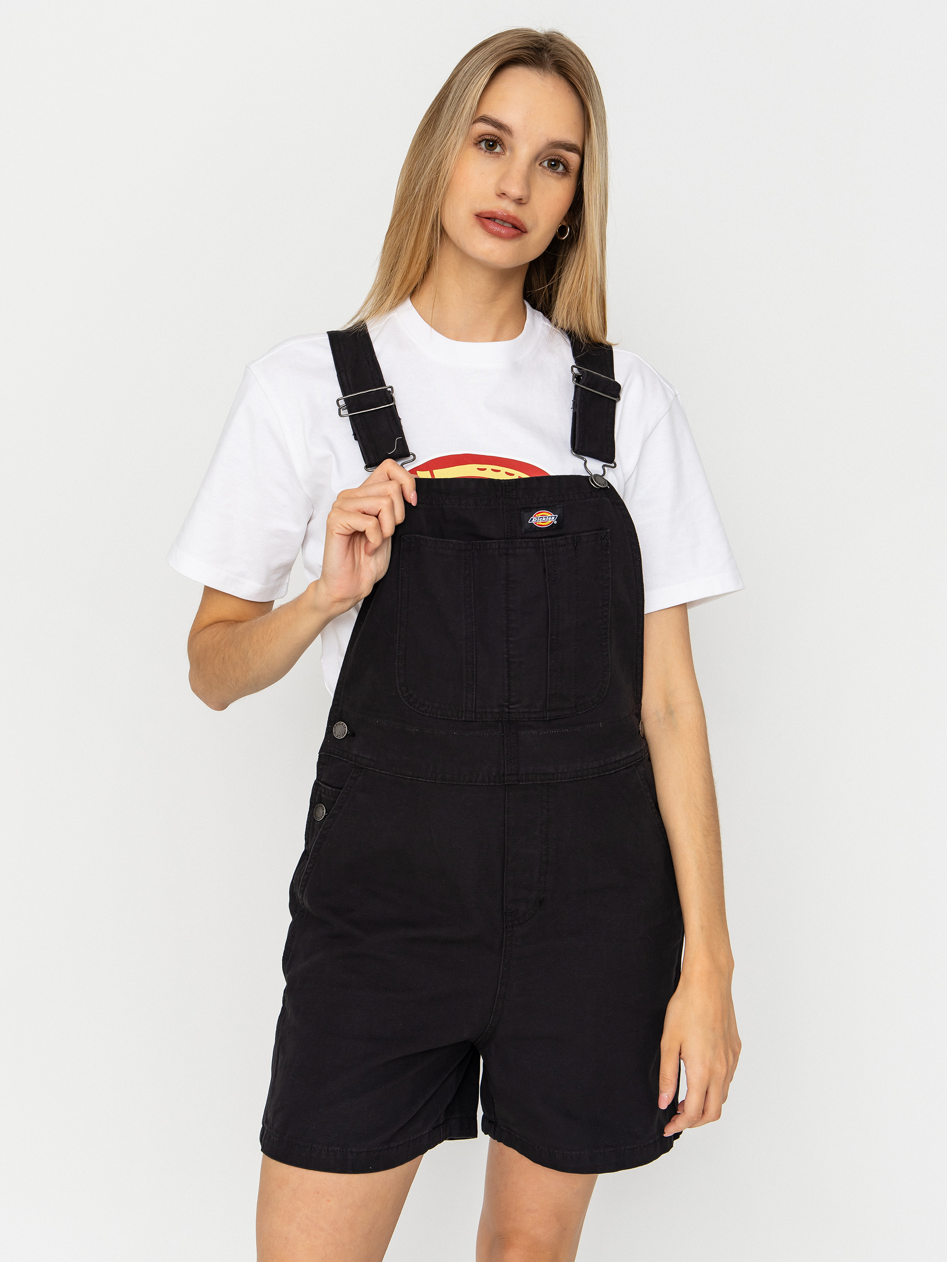 Къси панталони Dickies Lightweight Canvas Short Bib Wmn