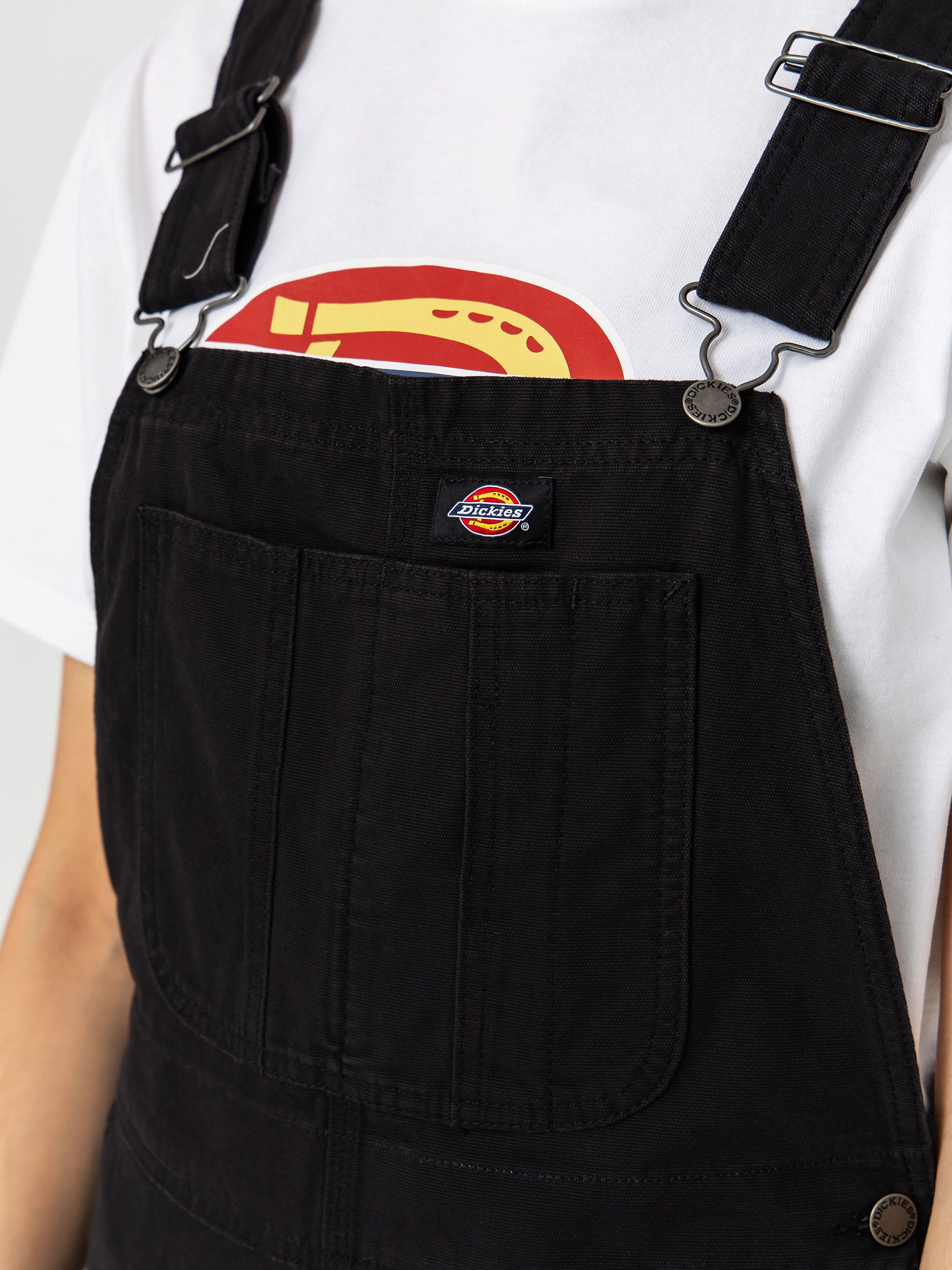 Къси панталони Dickies Lightweight Canvas Short Bib Wmn (black)
