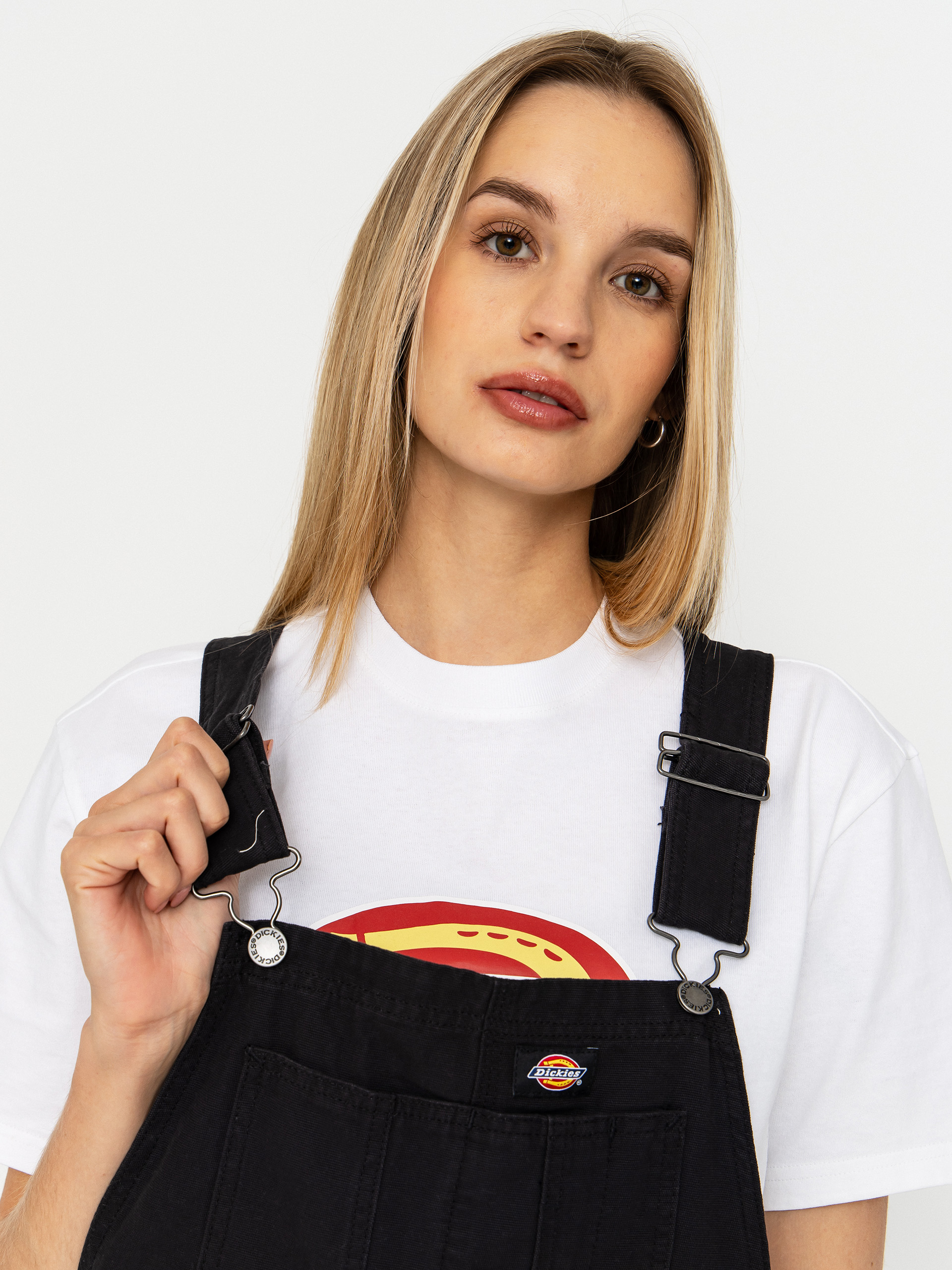 Къси панталони Dickies Lightweight Canvas Short Bib Wmn (black)