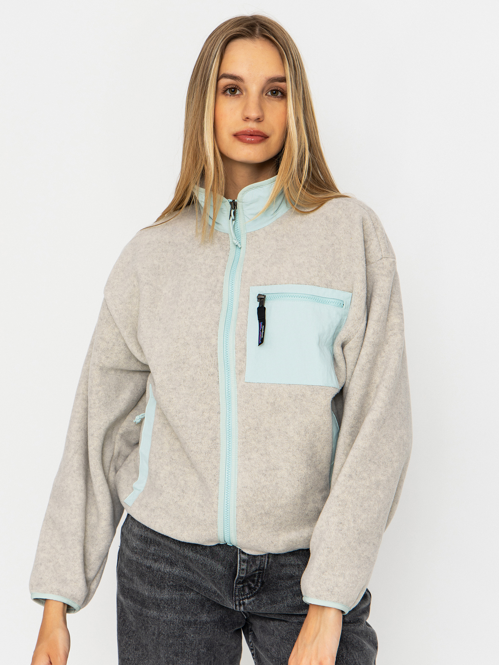 Поларени суитшърт Patagonia Synchilla Wmn (oatmeal heather w/thin ice)