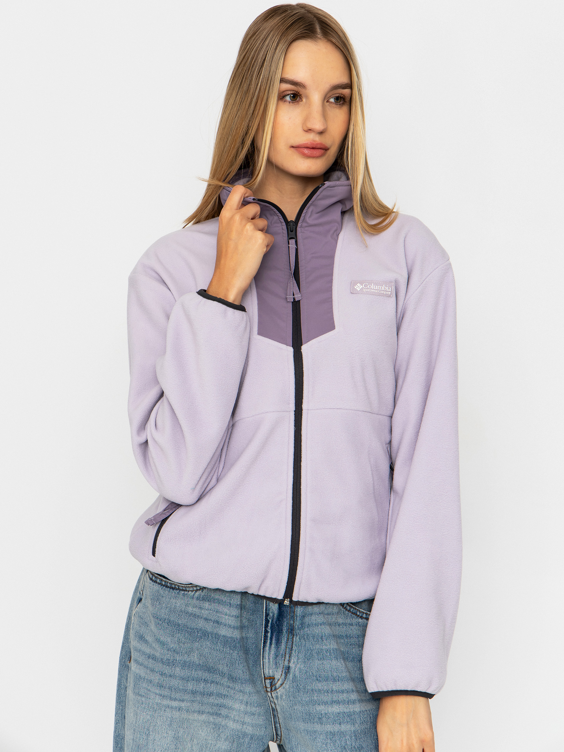 Поларени суитшърт Columbia Sequoia Grove Full Zip Wmn (lavender pearl/shale purple)