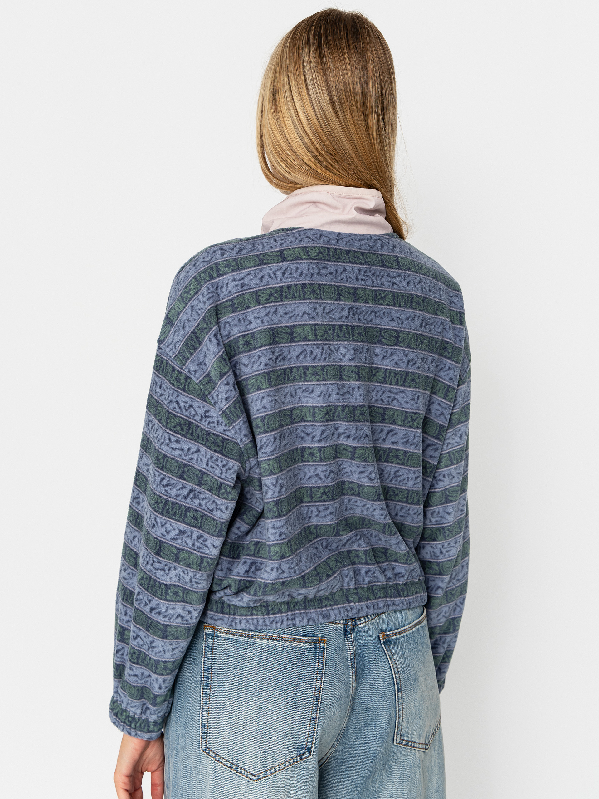 Дамски Поларени суитшърт Quiksilver Kedai FZ (ashley blue kedai stripe)