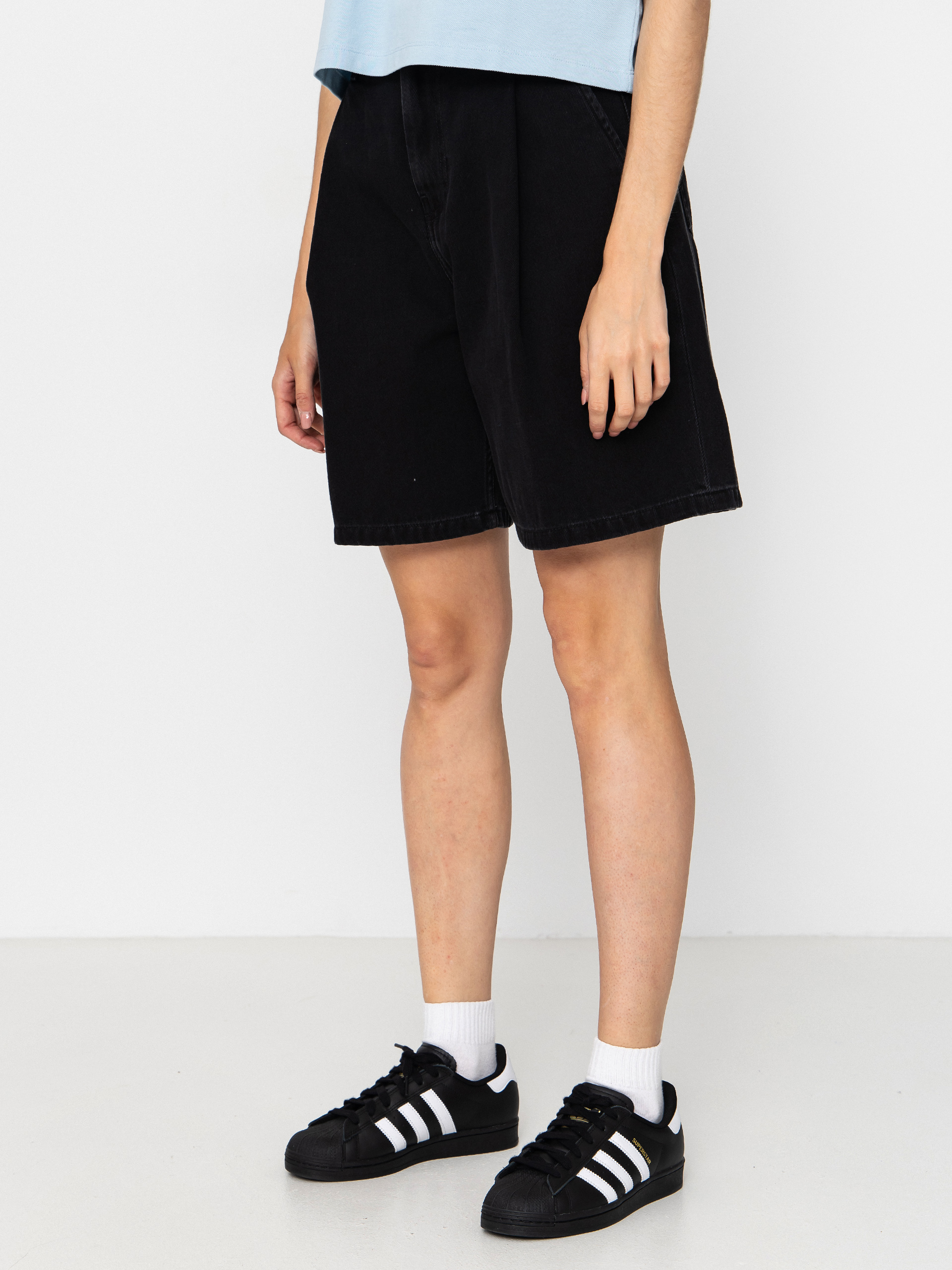 Къси панталони Carhartt WIP Alta Wmn (black stone washed)