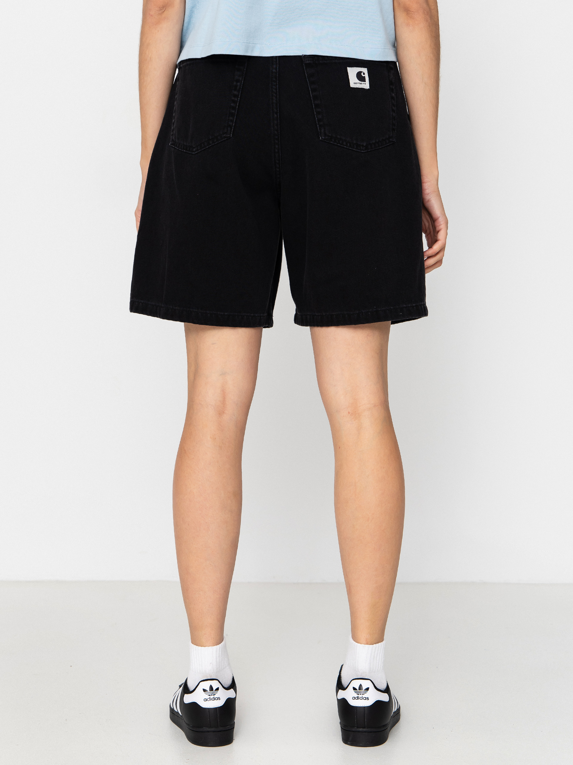 Къси панталони Carhartt WIP Alta Wmn (black stone washed)
