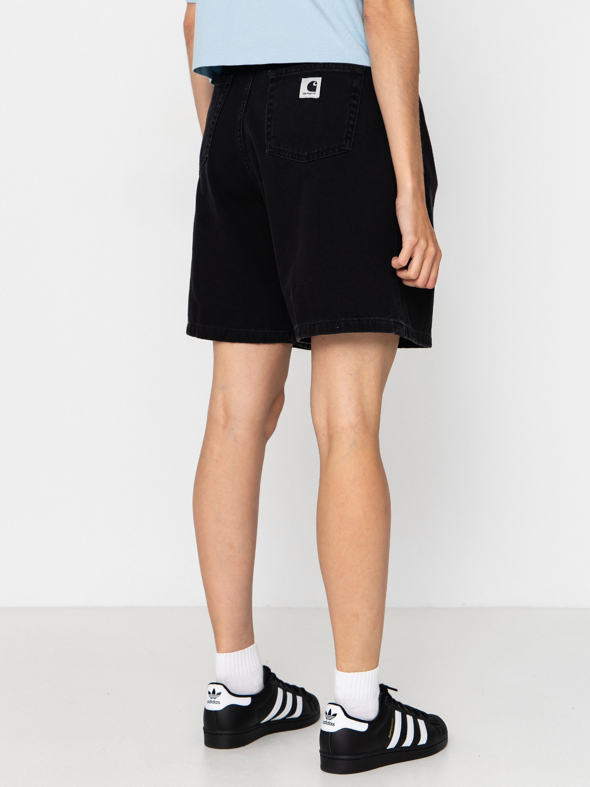 Къси панталони Carhartt WIP Alta Wmn (black stone washed)