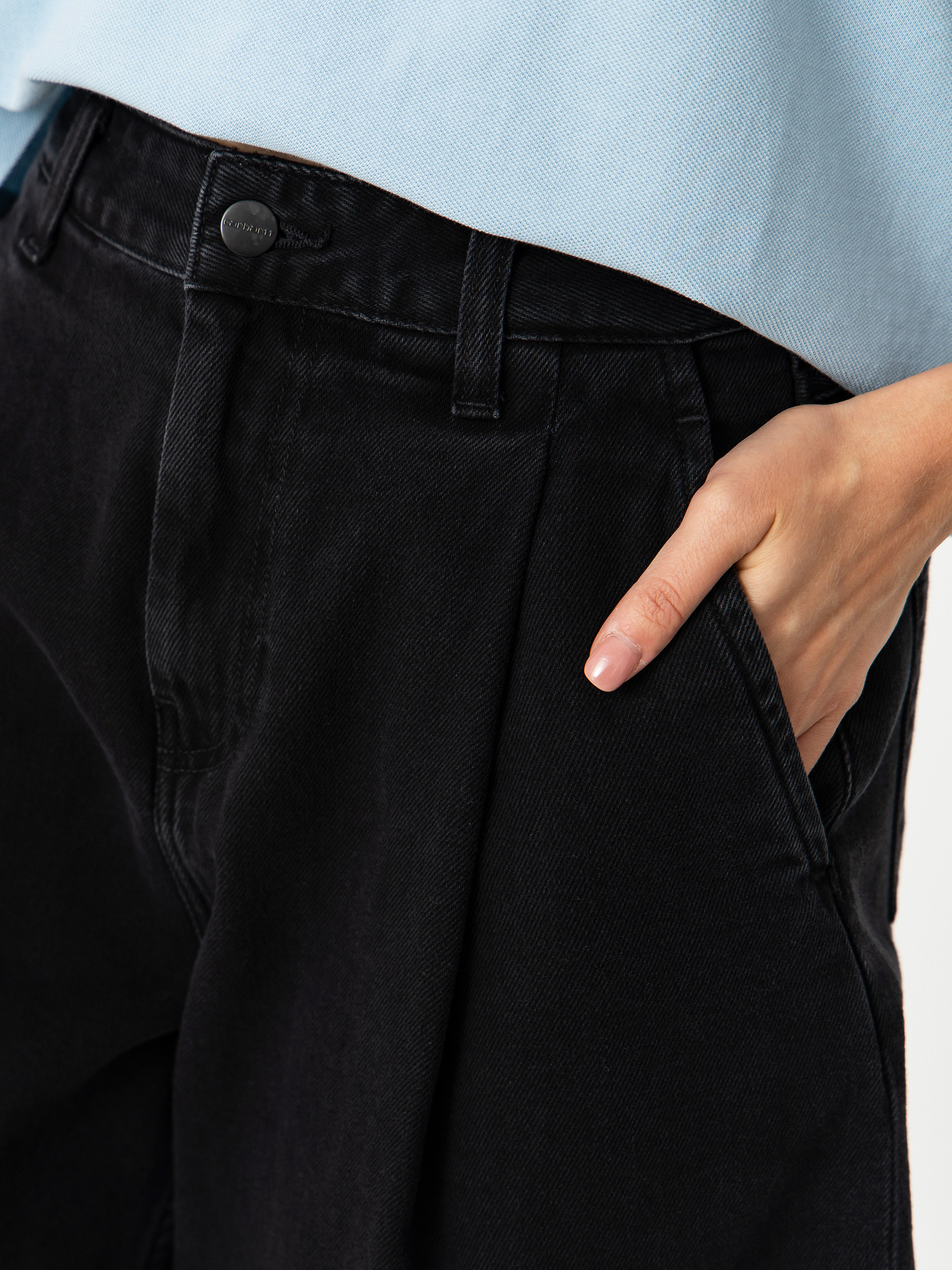 Къси панталони Carhartt WIP Alta Wmn (black stone washed)