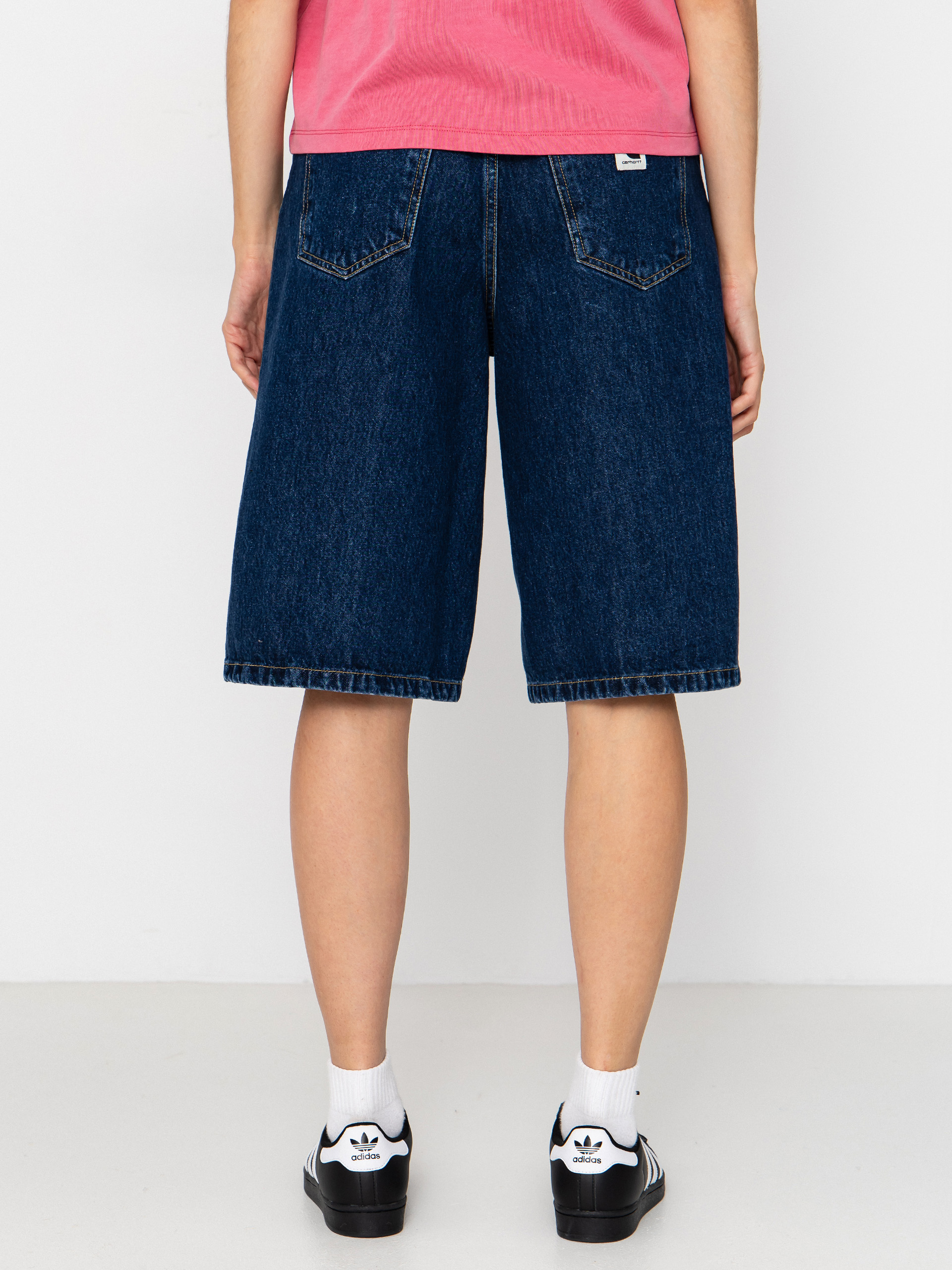 Къси панталони Carhartt WIP Belmont Wmn (blue stone washed)