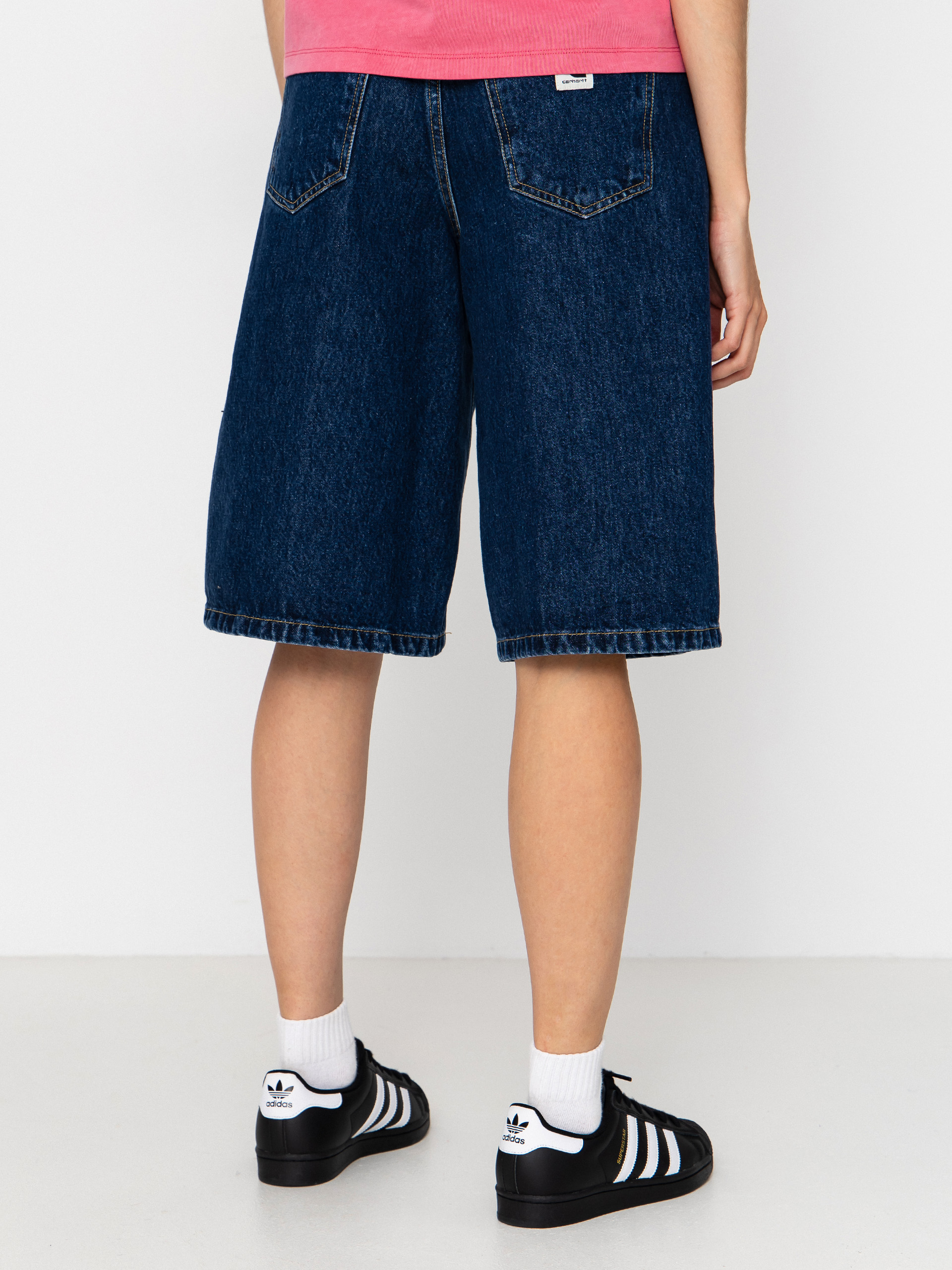 Къси панталони Carhartt WIP Belmont Wmn (blue stone washed)
