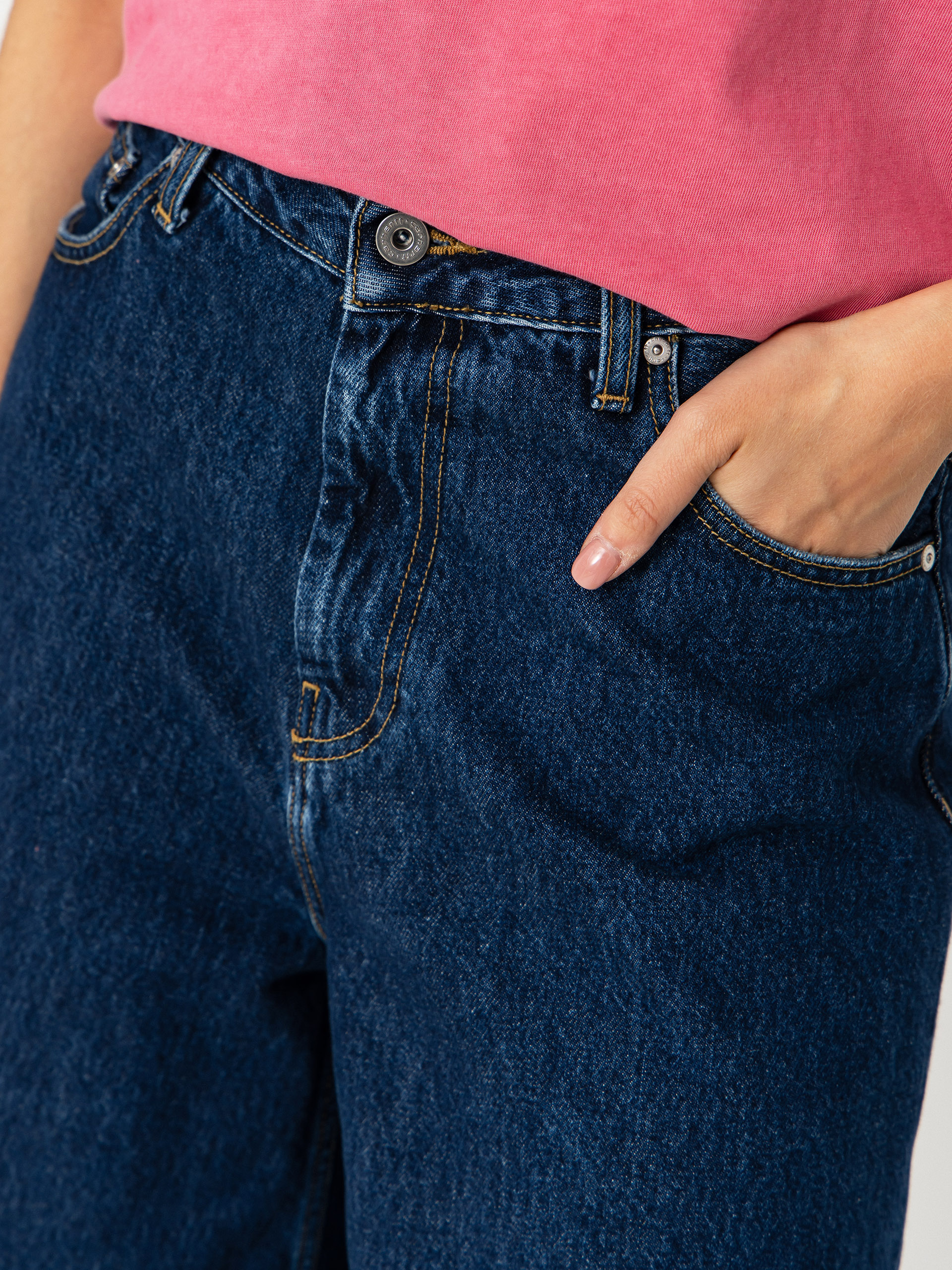 Къси панталони Carhartt WIP Belmont Wmn (blue stone washed)