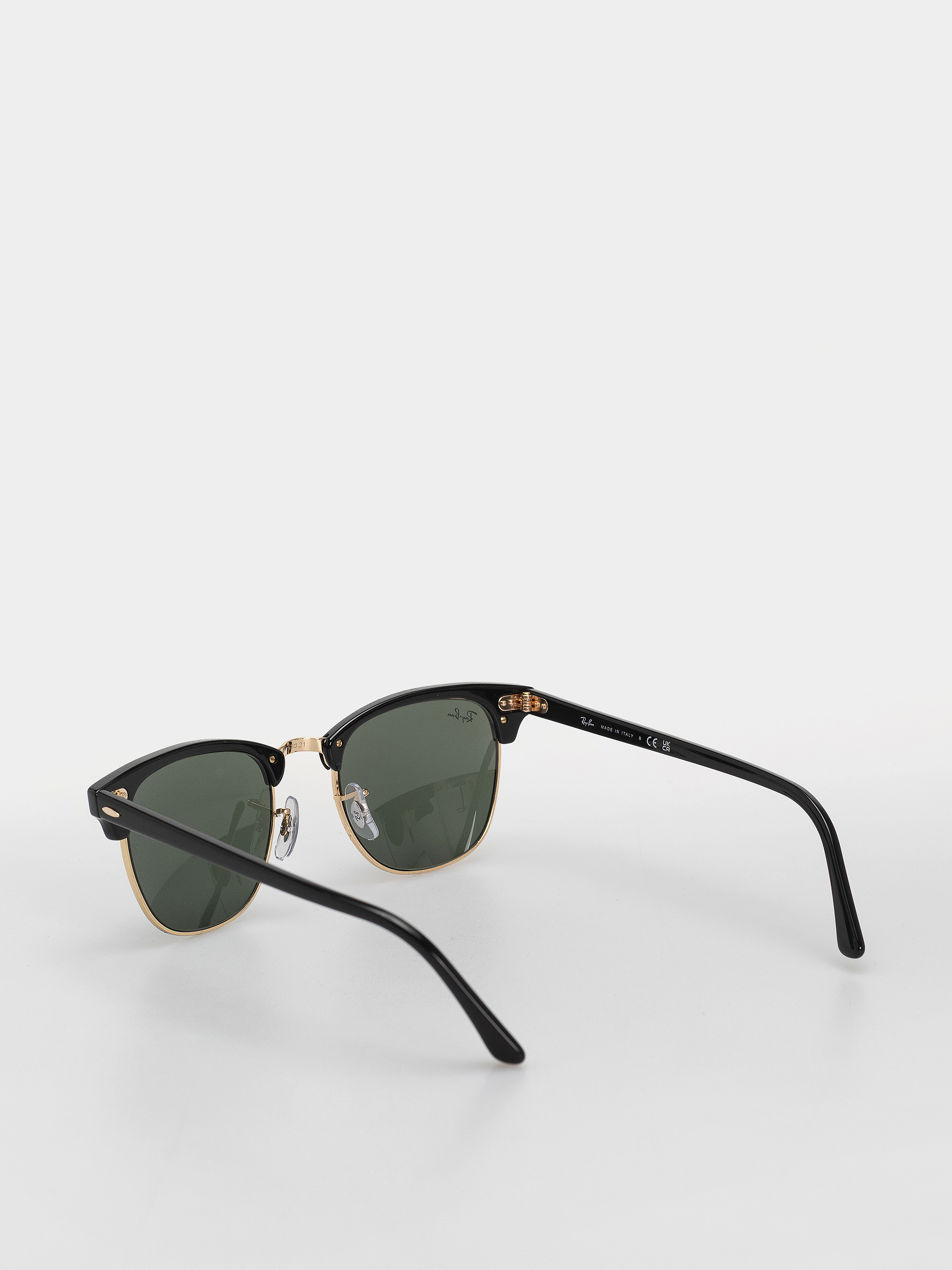 Слънчеви очила Ray-Ban Clubmaster Classic (polerowany czarno-złote/zielone g-15)