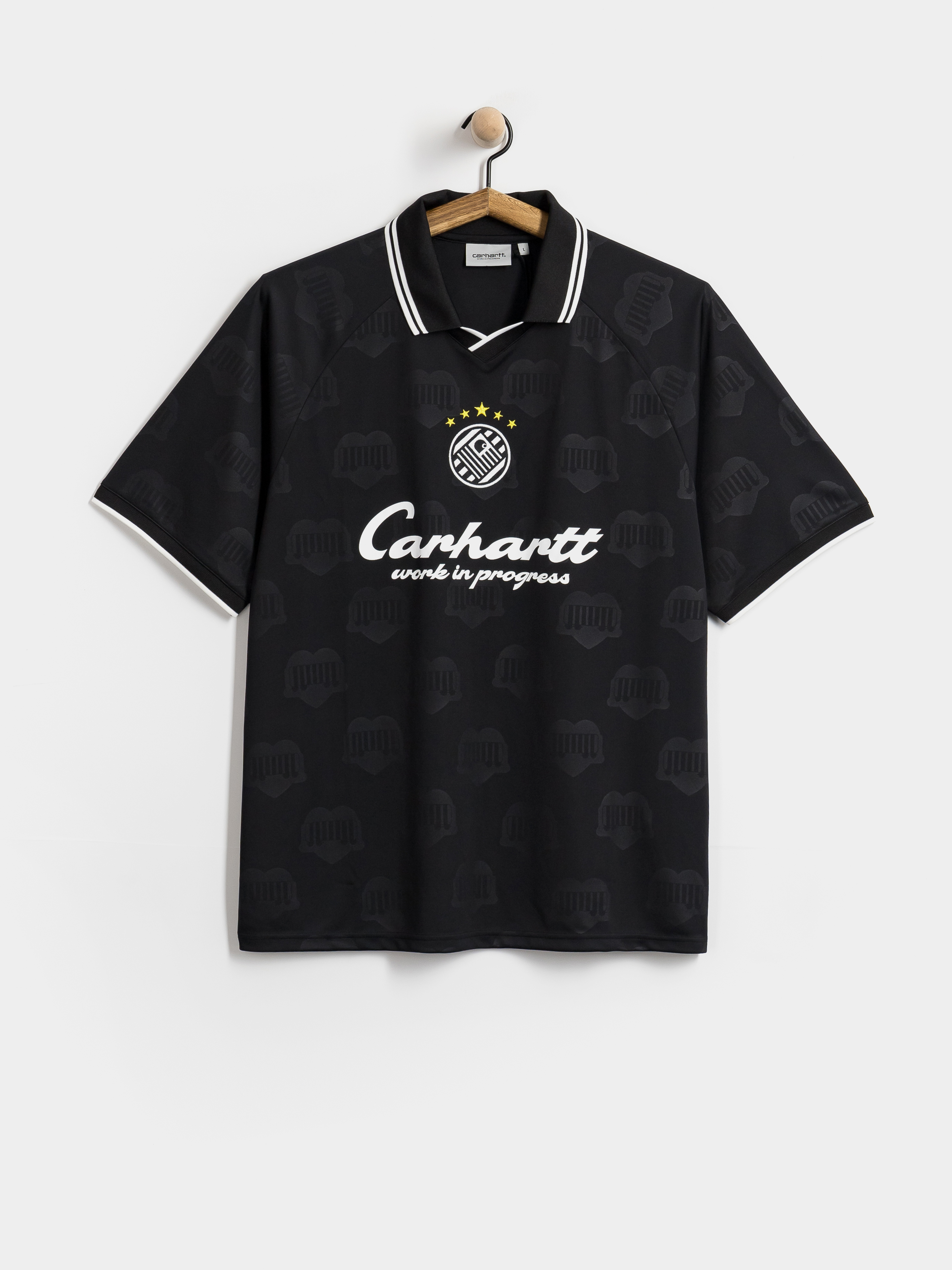 Тениска Carhartt WIP Terrace Football (heart train jacquard black)
