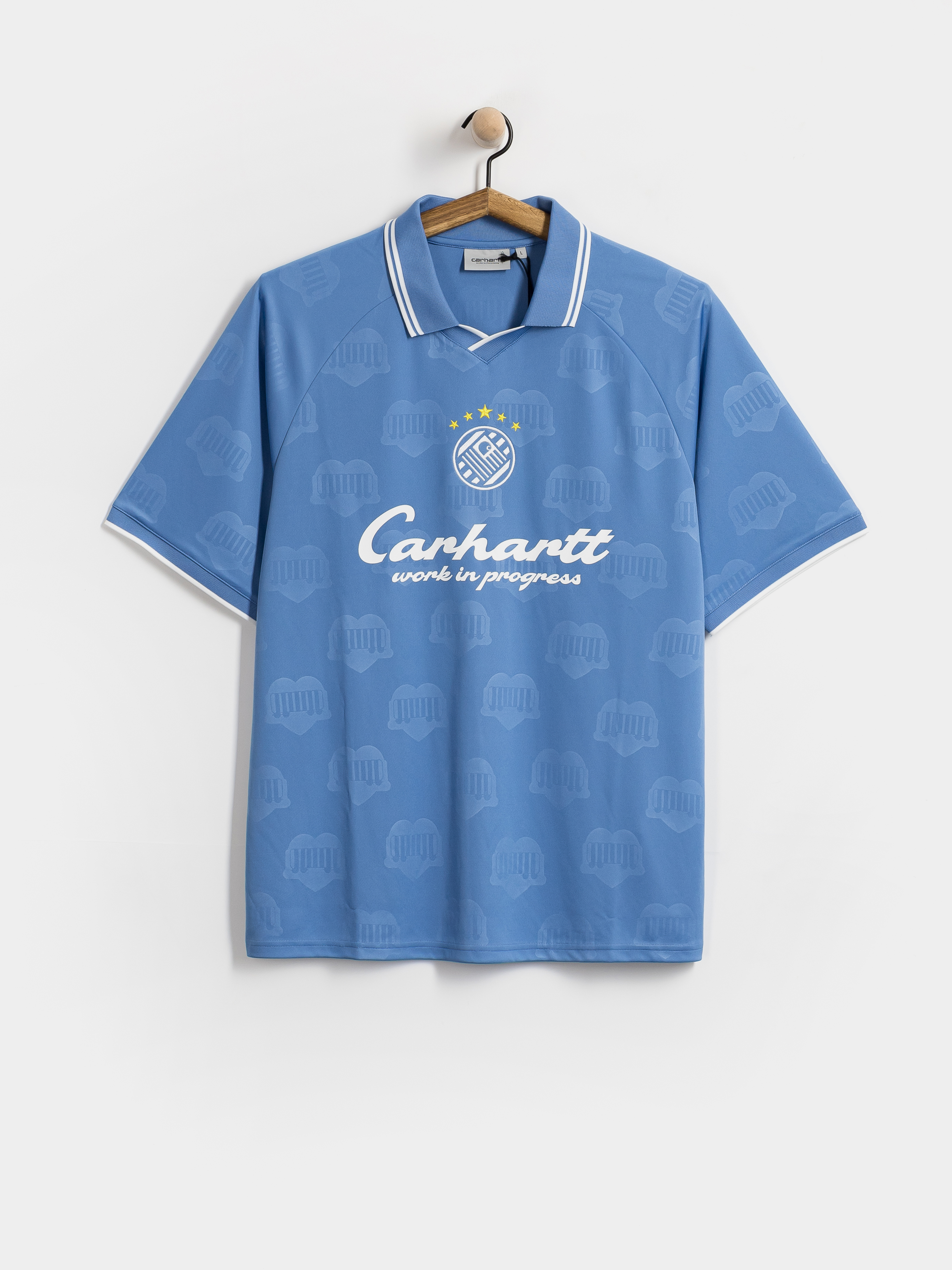 Тениска Carhartt WIP Terrace Football (heart train jacquard curacao)