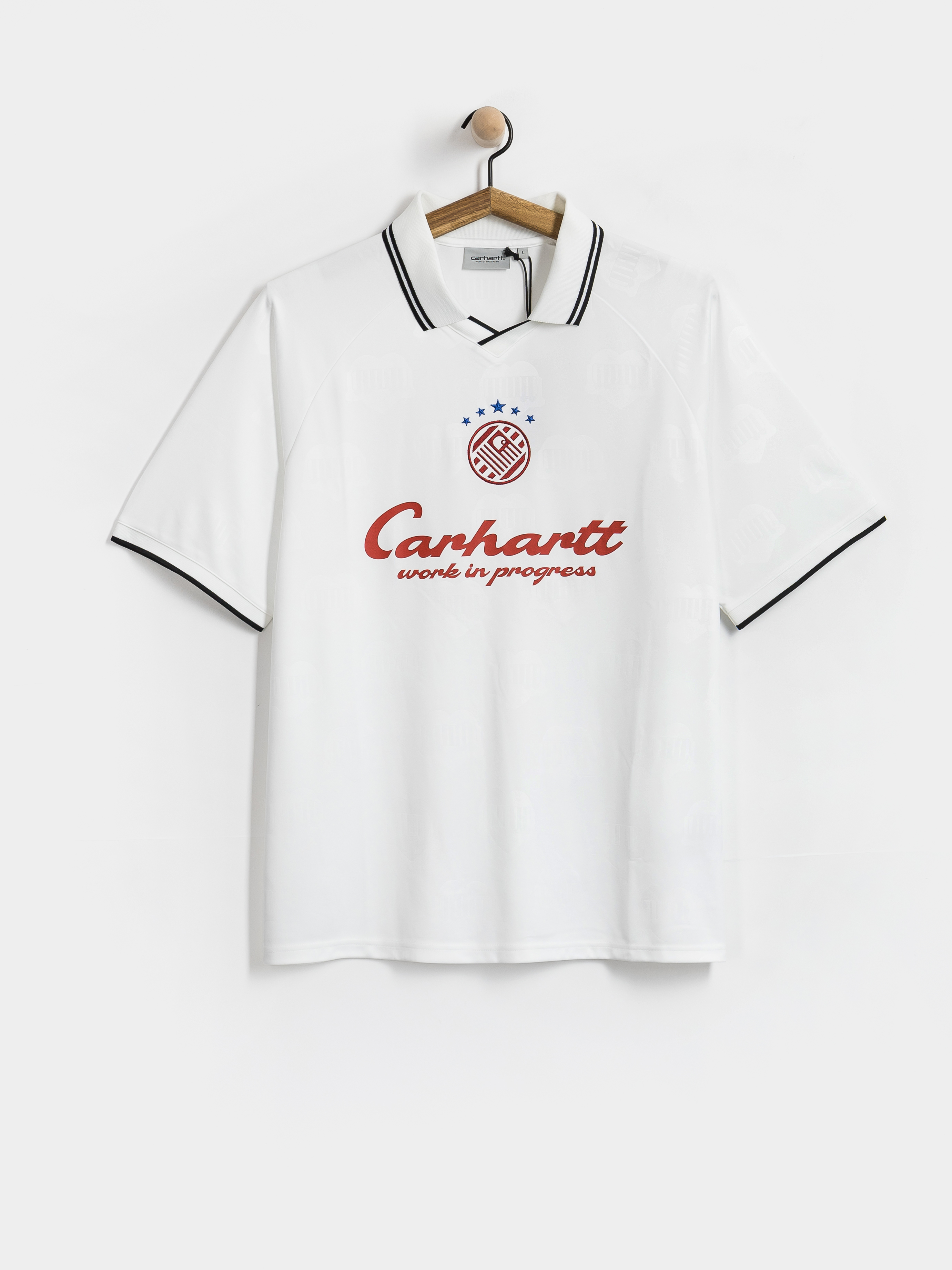 Тениска Carhartt WIP Terrace Football (heart train jacquard white)