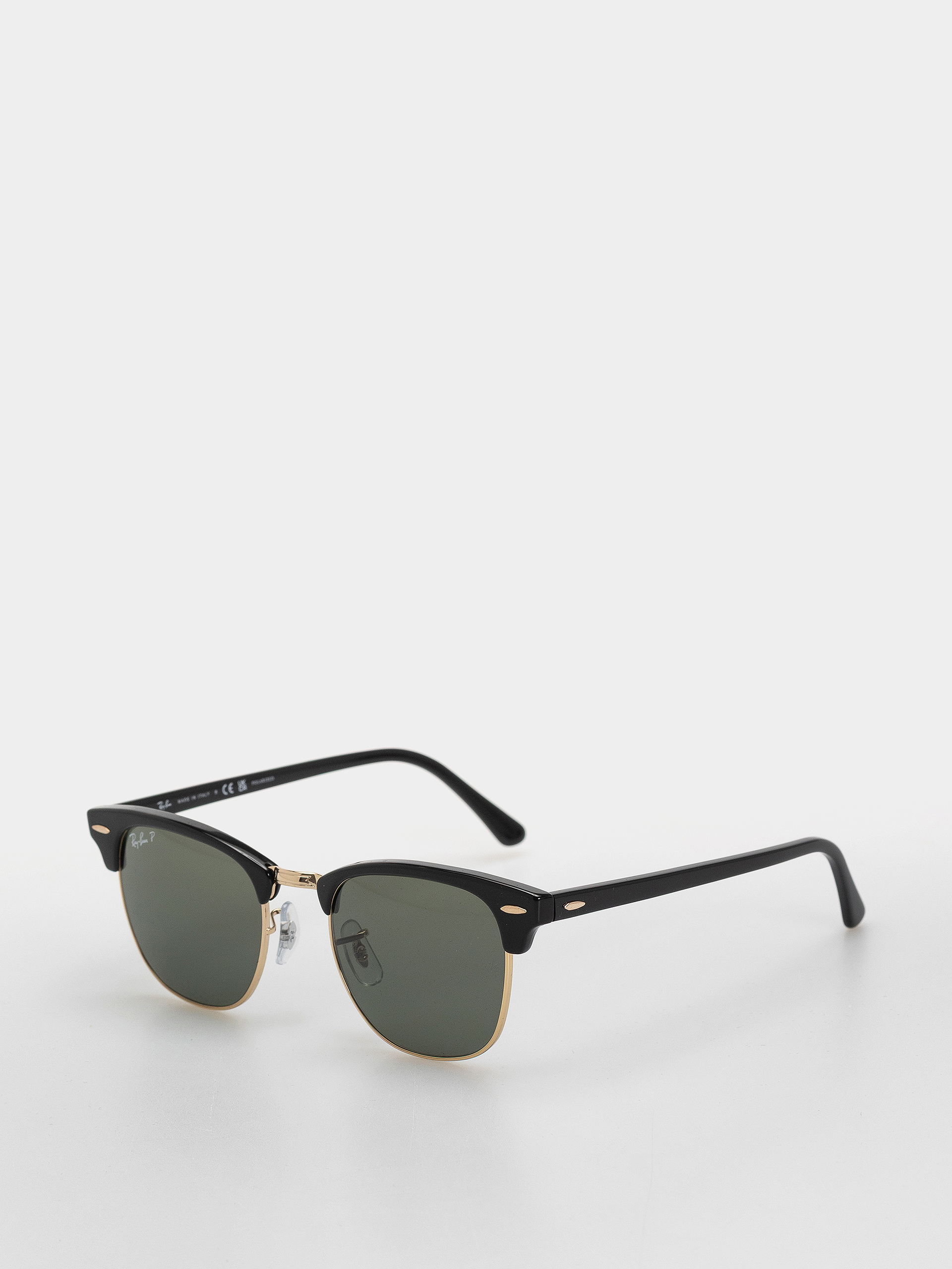 Слънчеви очила Ray-Ban Clubmaster Classic (polerowany czarny i złoty/zielony g-15 polaryzowany)