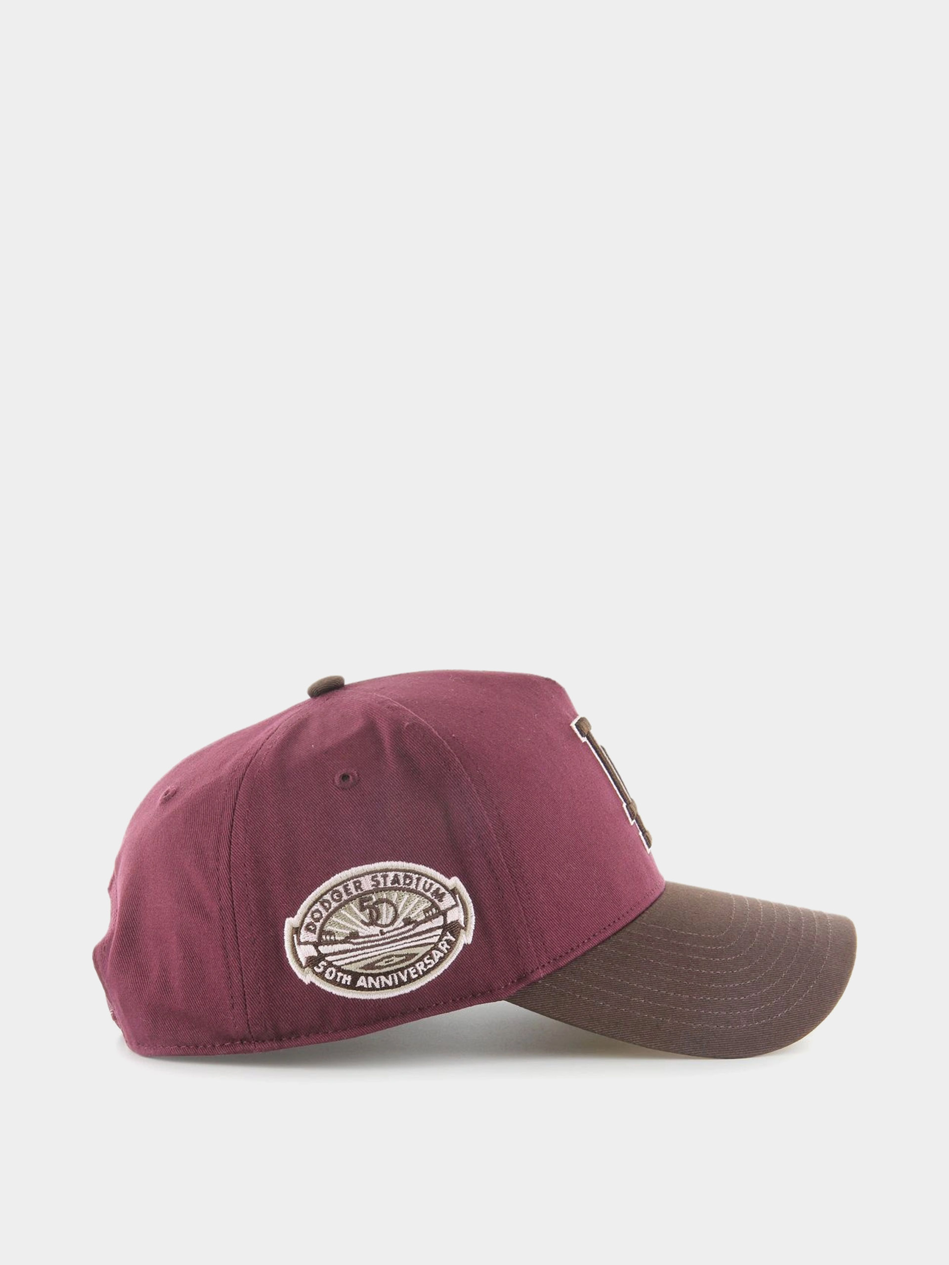Шапка с козирка 47 Brand MLB Los Angeles Dodgers Sure Shot Cotton MVP (dark maroon)