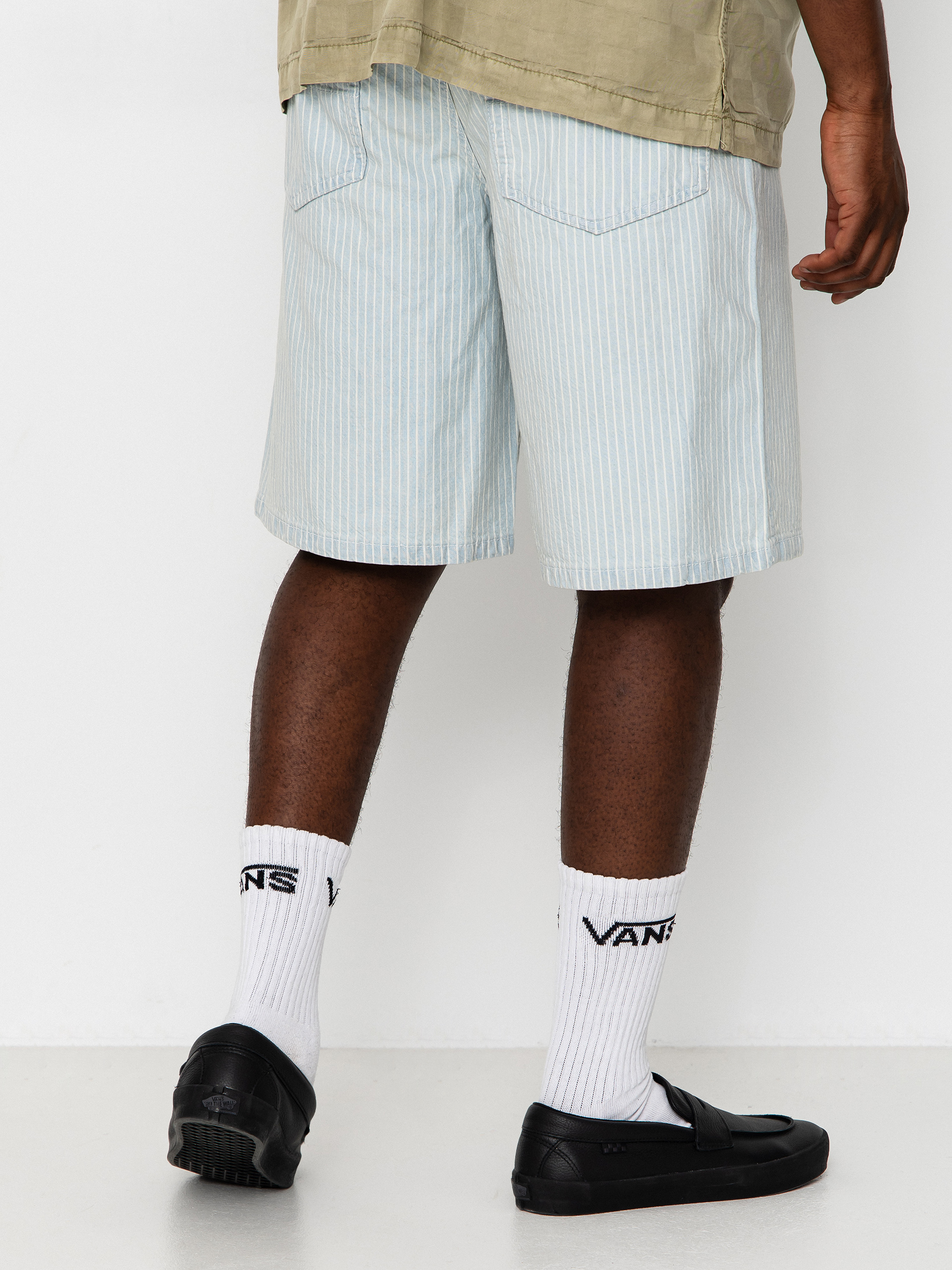 Къси панталони Vans Check 5 Baggy Striped Denim (blue ice stripe)