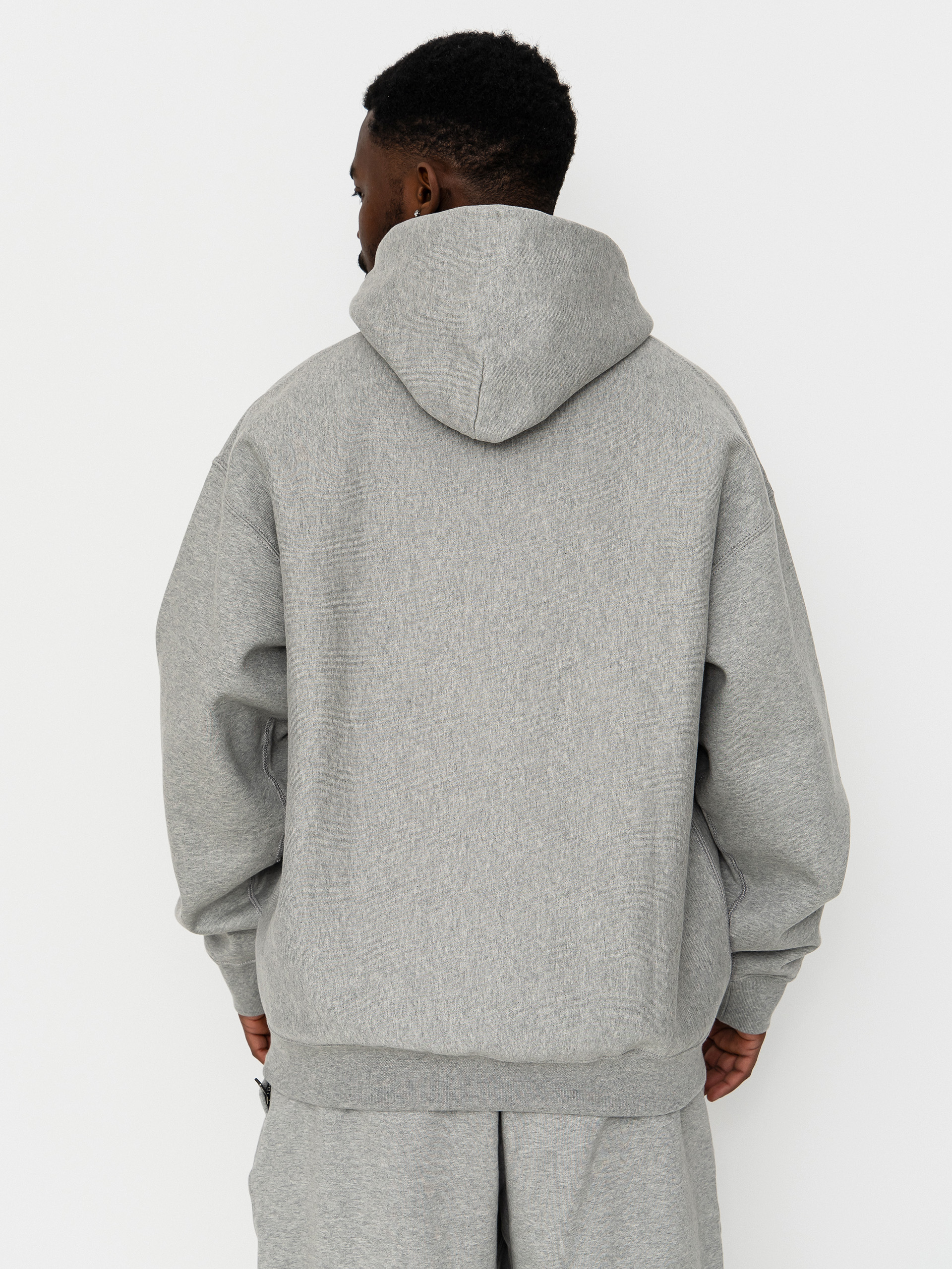 Суитшърт с качулка Nike SB Solo Swoosh HD (dk grey heather/lt smoke grey/white)