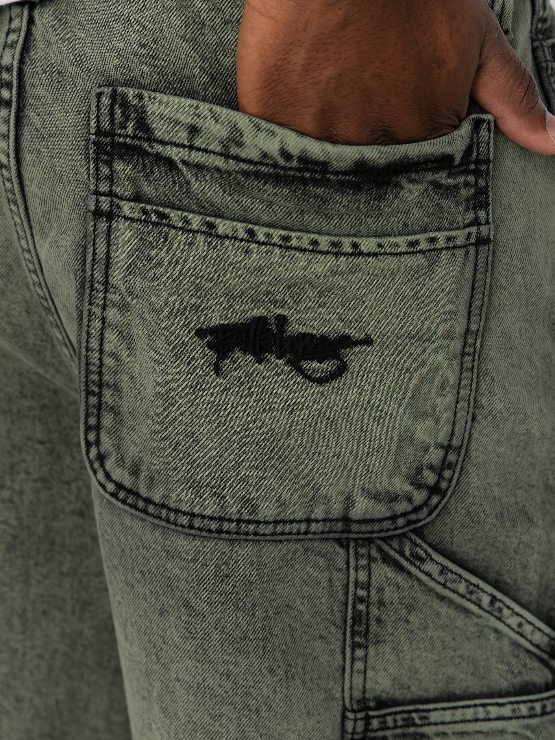 Къси панталони Billabong Bad Dog Workwear Denim (moss green)