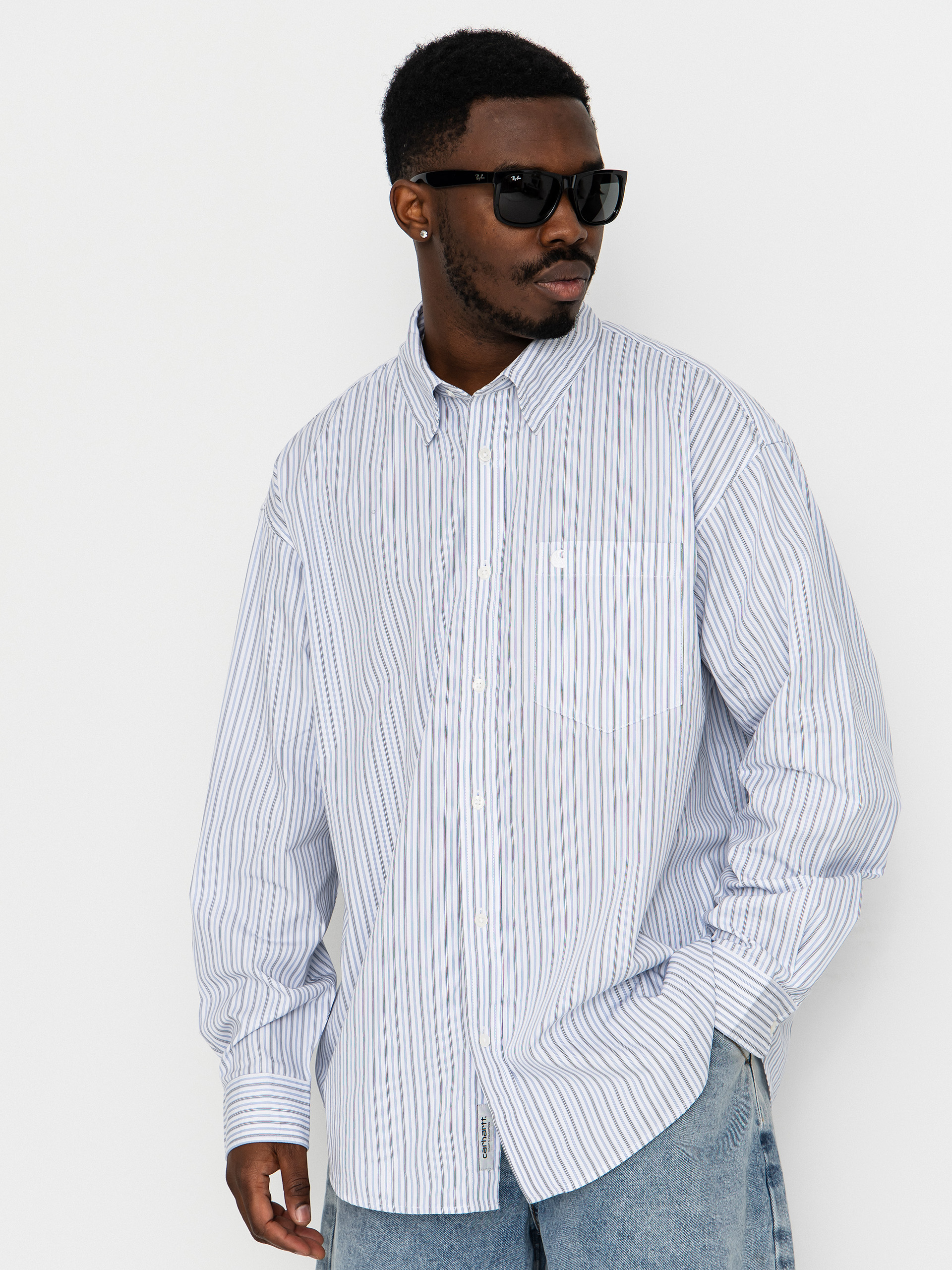 Риза Carhartt WIP Keene (keene stripe white)
