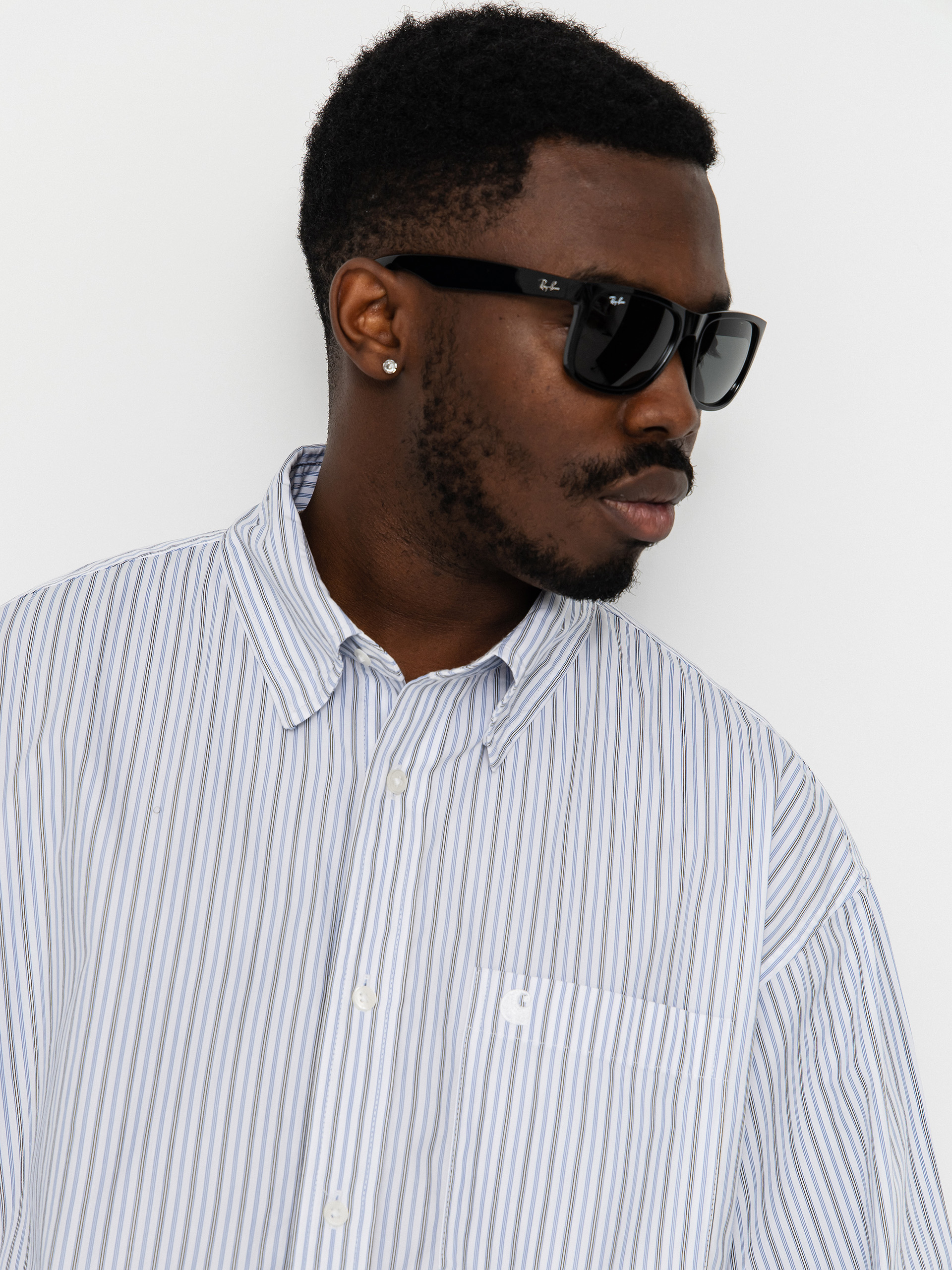 Риза Carhartt WIP Keene (keene stripe white)