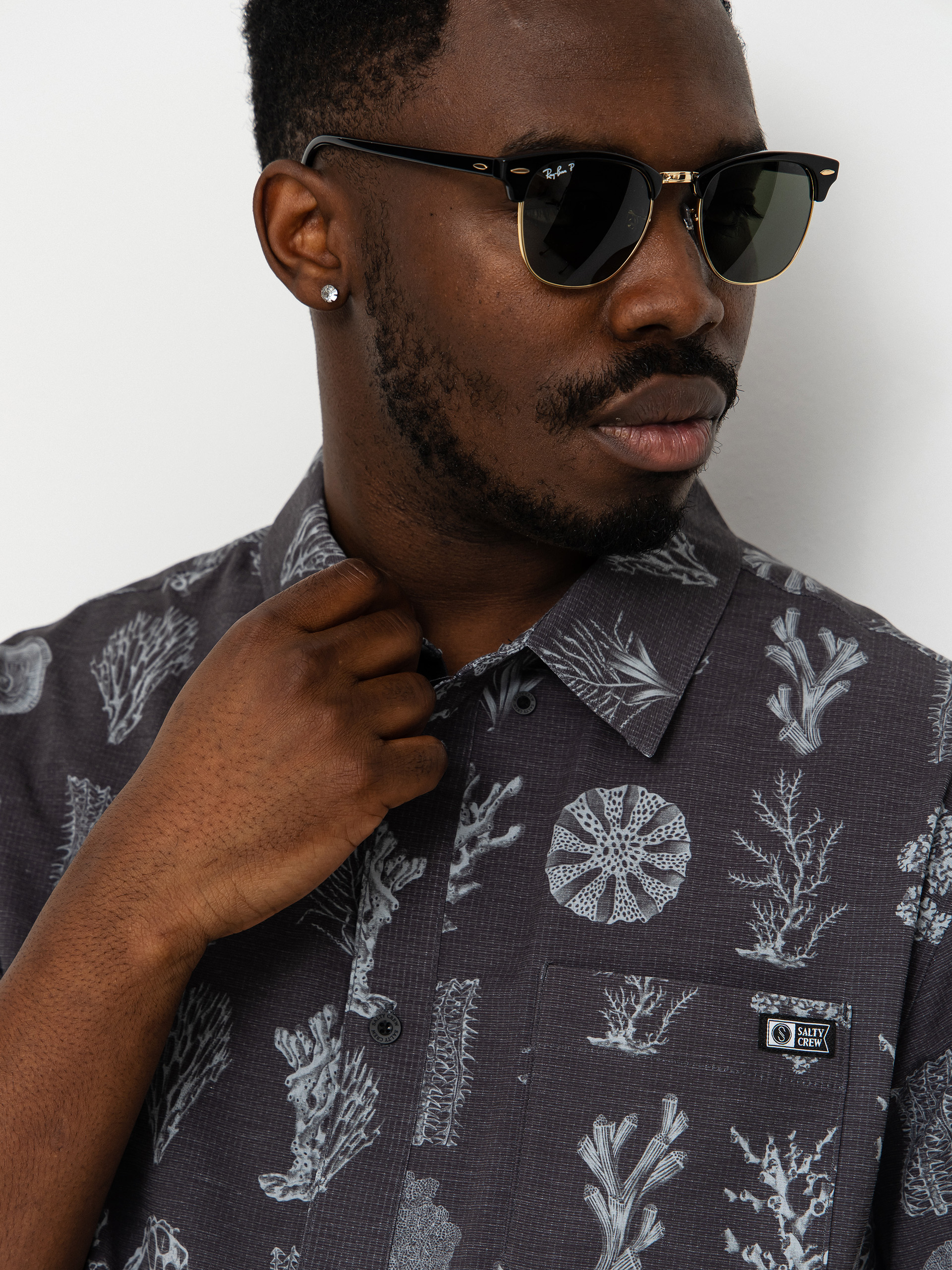 Риза Salty Crew Breezer Perf Button Up (phantom)