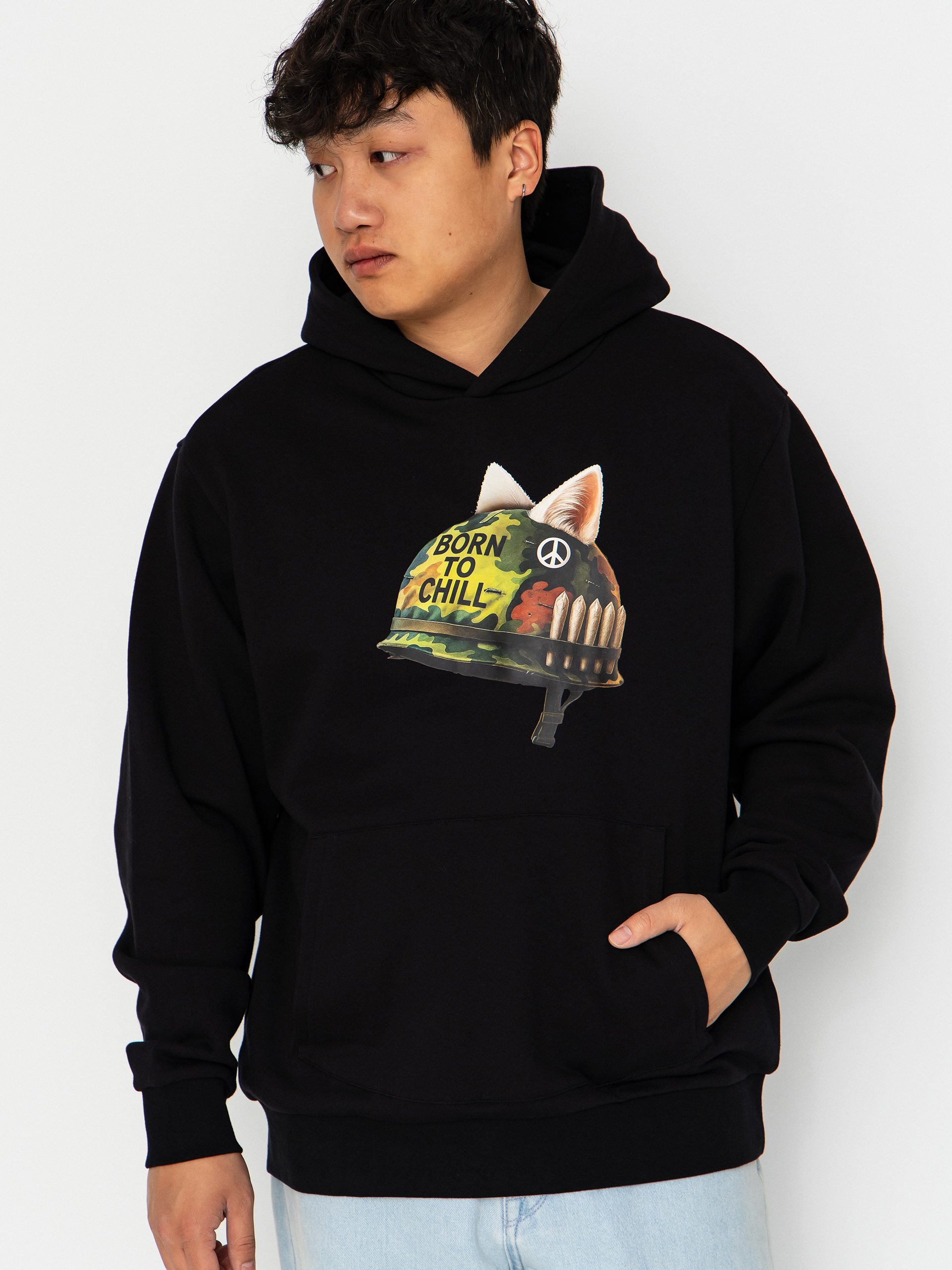 Суитшърт с качулка RipNDip Born To Chill HD