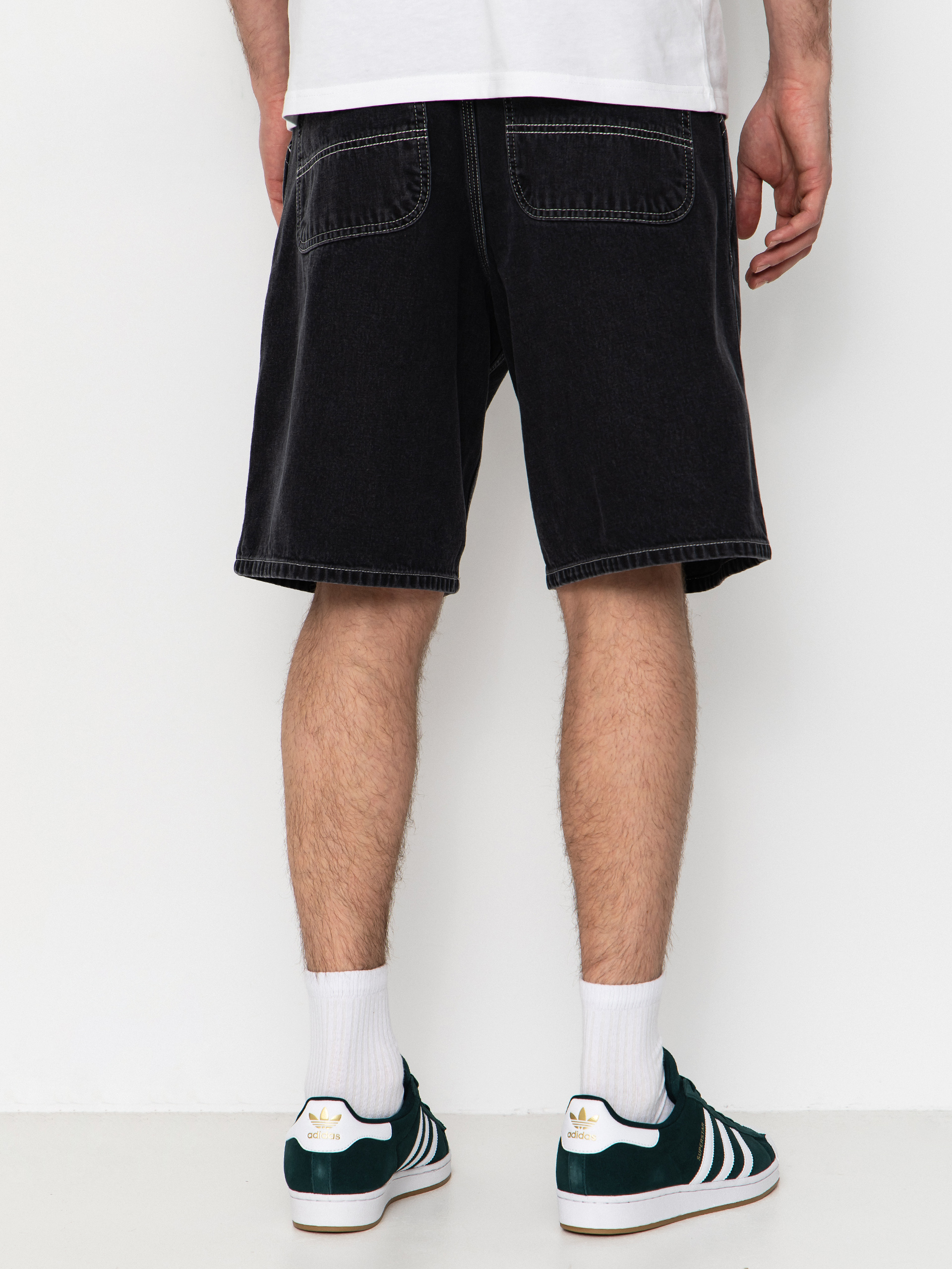 Къси панталони Carhartt WIP Simple (black heavy stone wash)