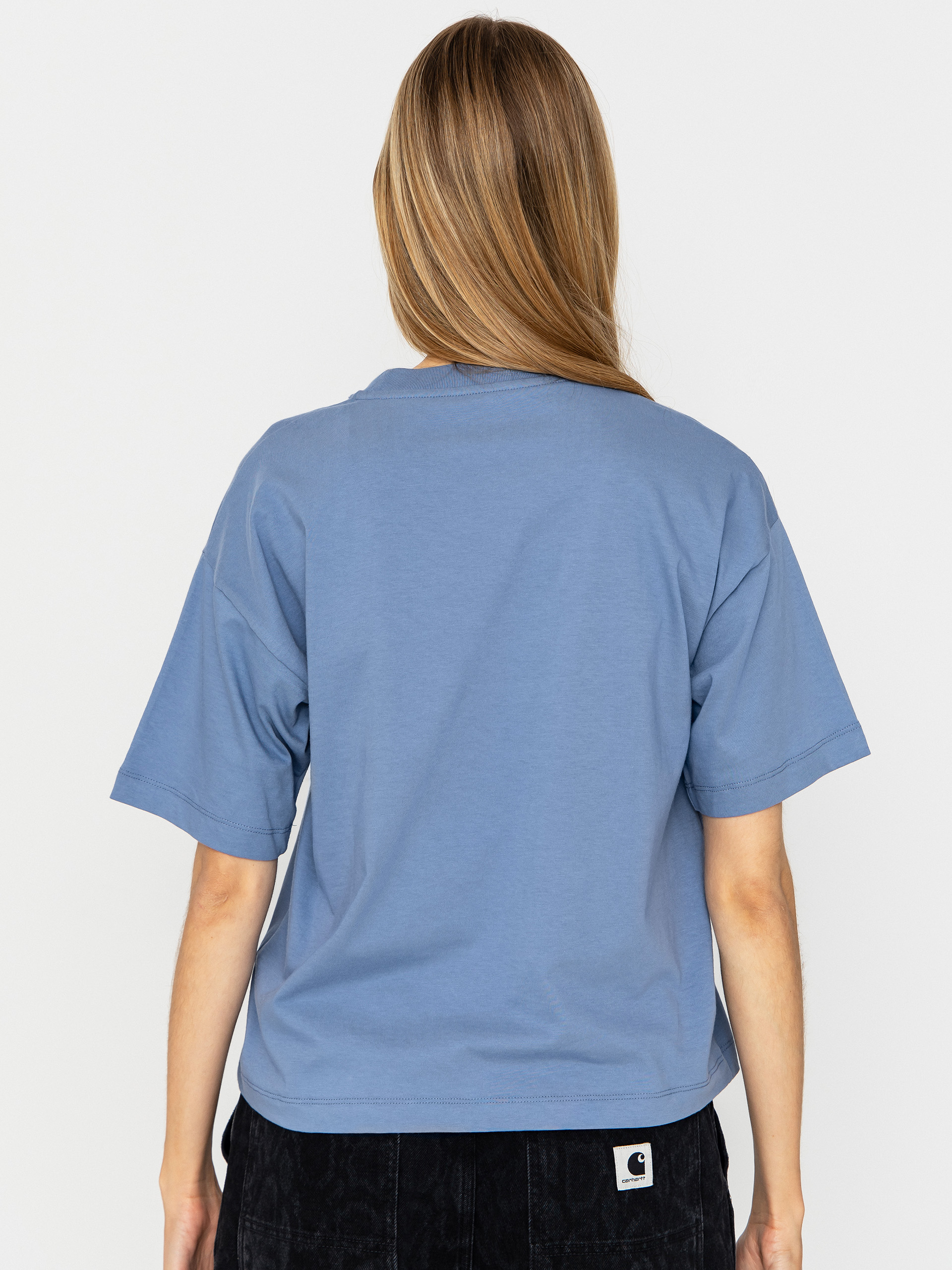 Тениска Carhartt WIP Chester Wmn (gentle blue)